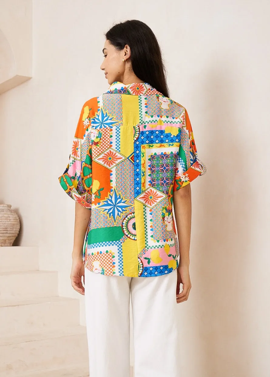 Frida Multi Print Shirt