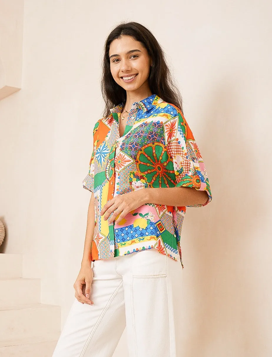 Frida Multi Print Shirt