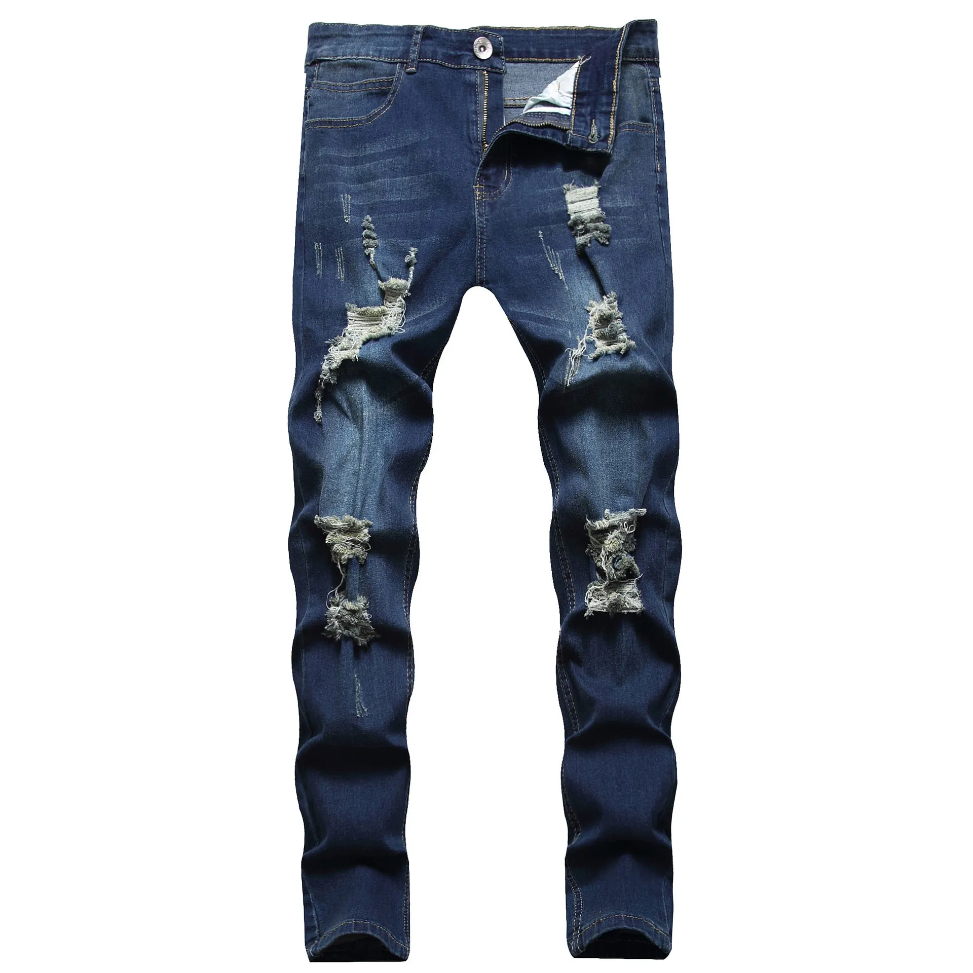 Funki Buys | Pants | Men's Ripped  Distressed Skinny Jeans