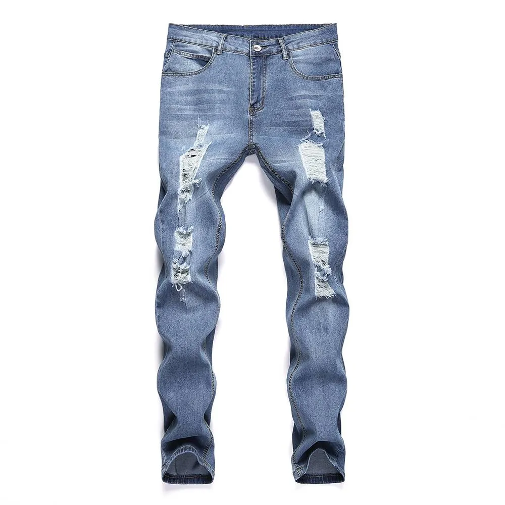 Funki Buys | Pants | Men's Ripped  Distressed Skinny Jeans