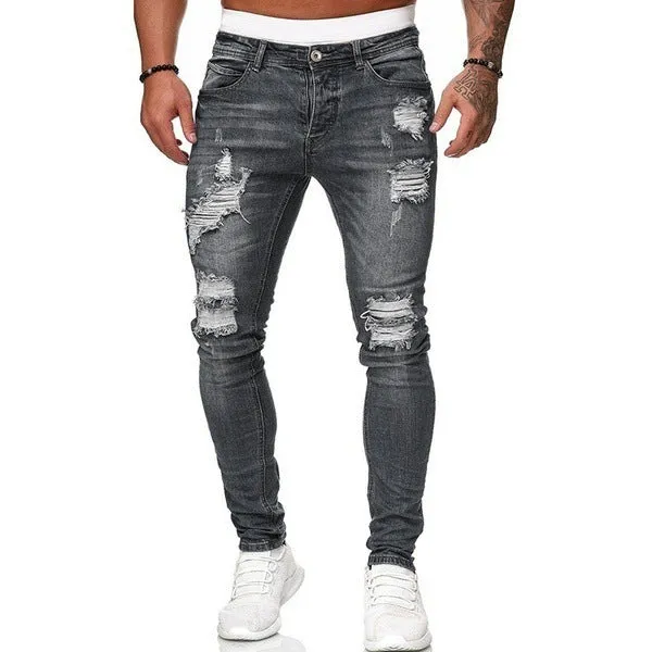 Funki Buys | Pants | Men's Ripped  Distressed Skinny Jeans