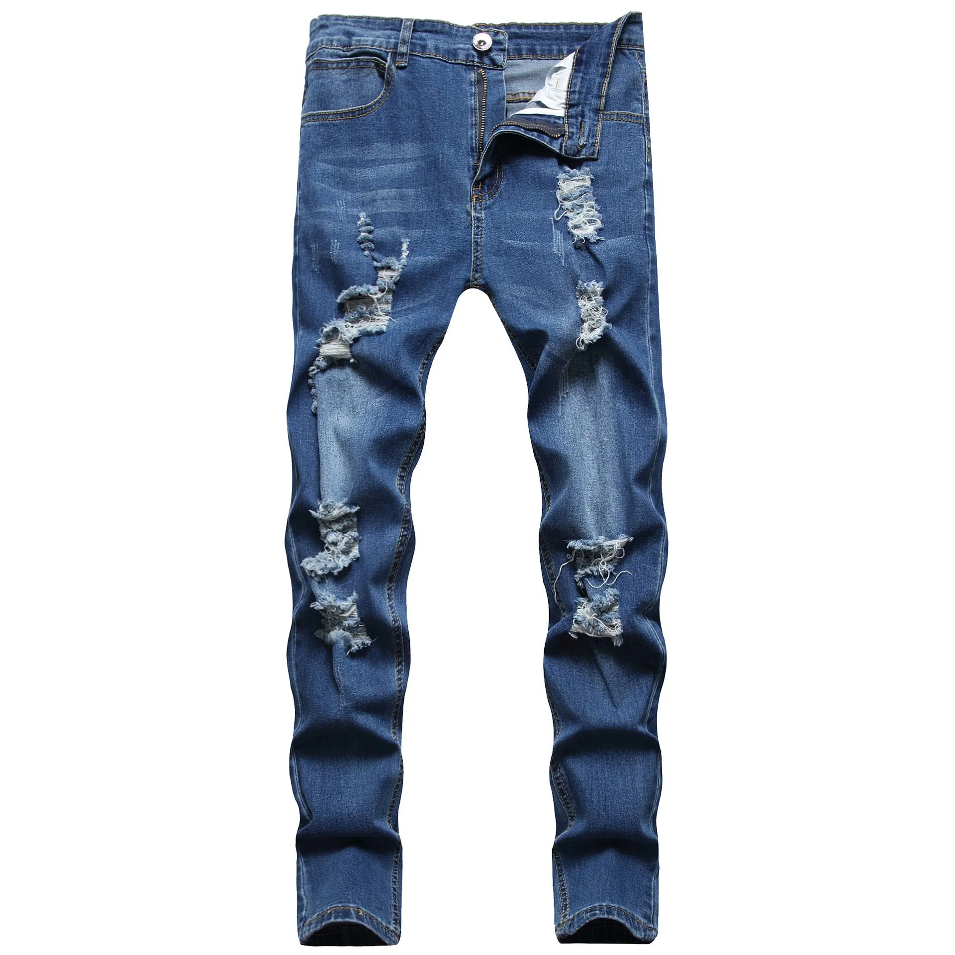 Funki Buys | Pants | Men's Ripped  Distressed Skinny Jeans