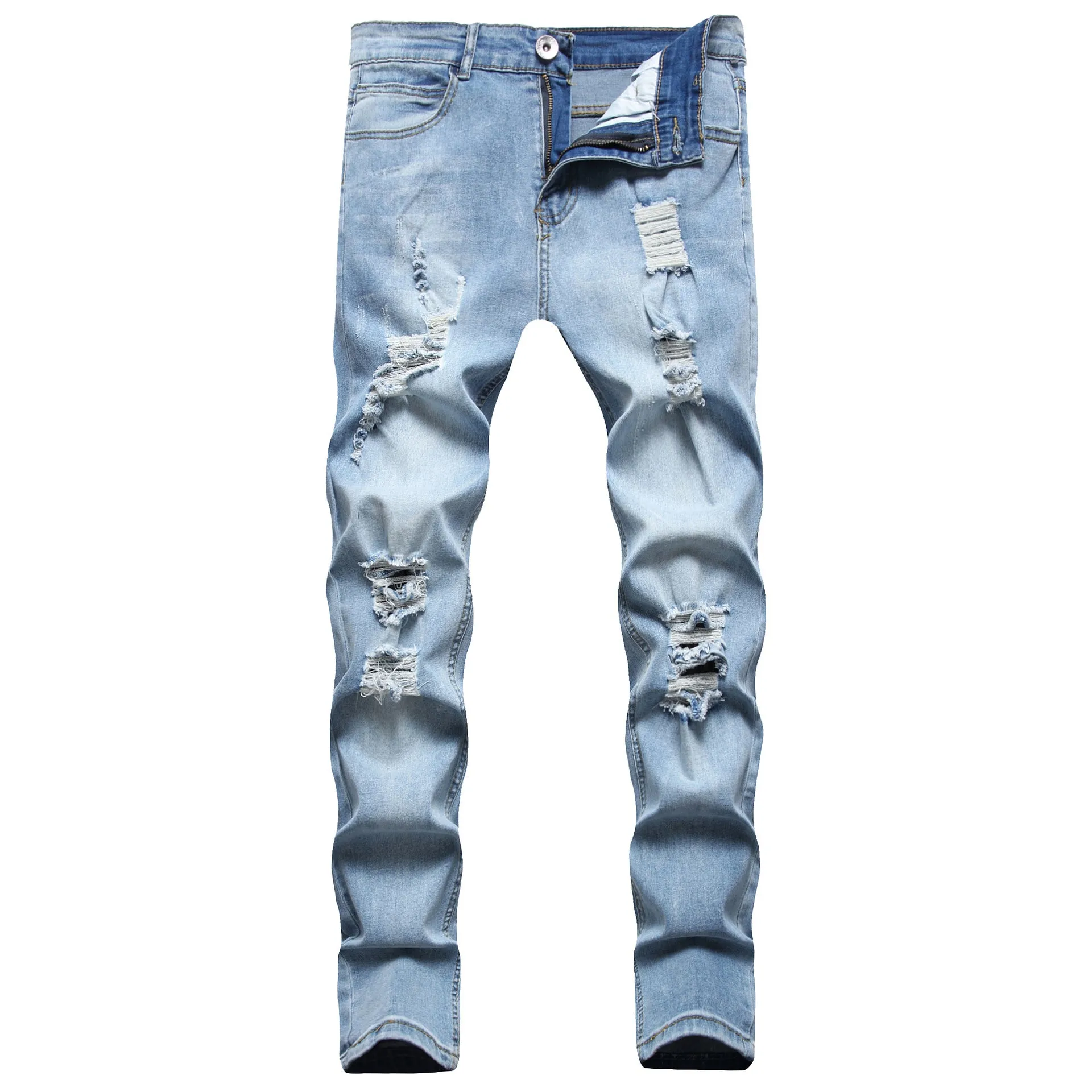 Funki Buys | Pants | Men's Ripped  Distressed Skinny Jeans