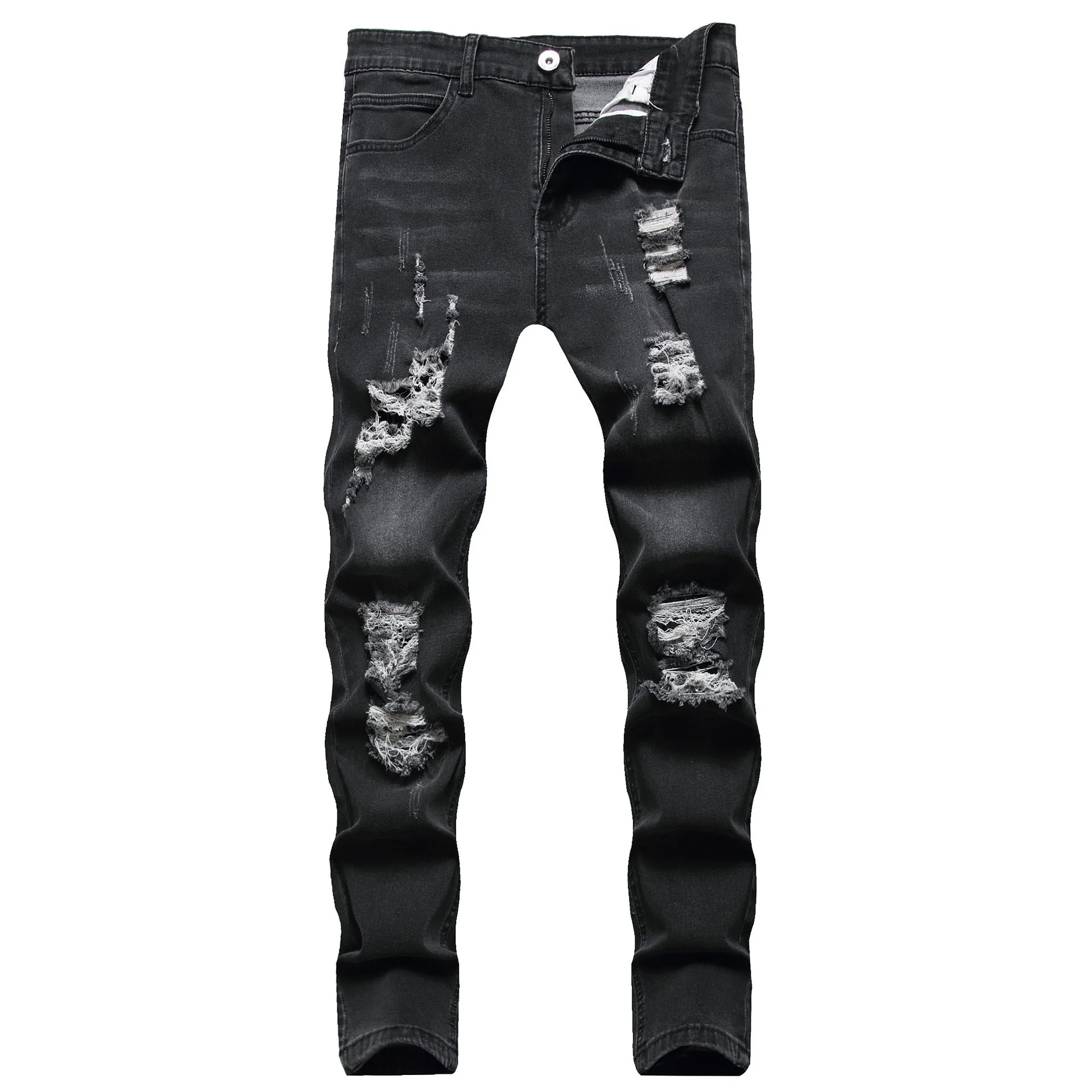 Funki Buys | Pants | Men's Ripped  Distressed Skinny Jeans