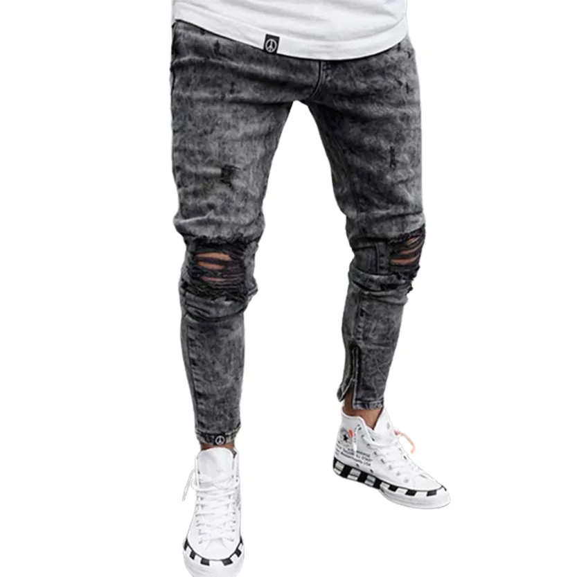 Funki Buys | Pants | Men's Stretch Slim Fit Cargo Skinny Jeans