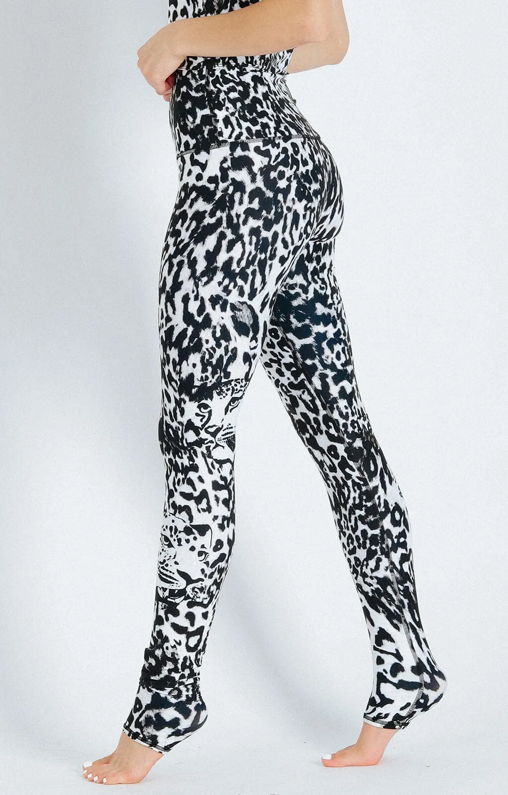 Ghost Leopard Printed Yoga Leggings