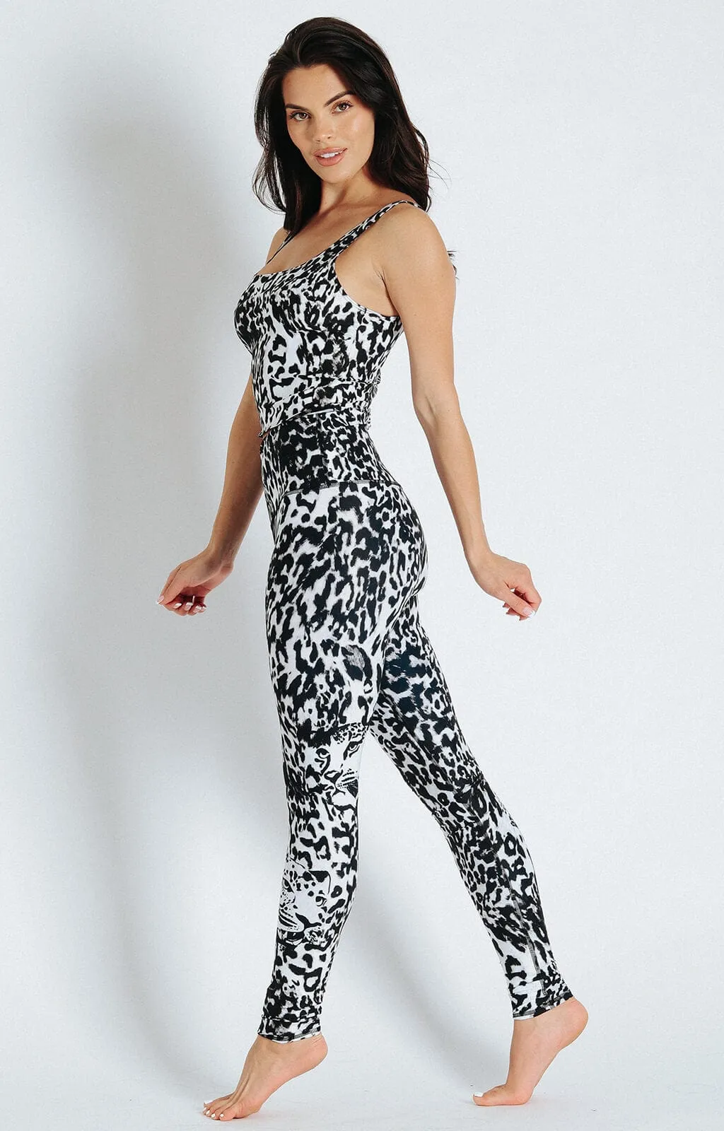 Ghost Leopard Printed Yoga Leggings