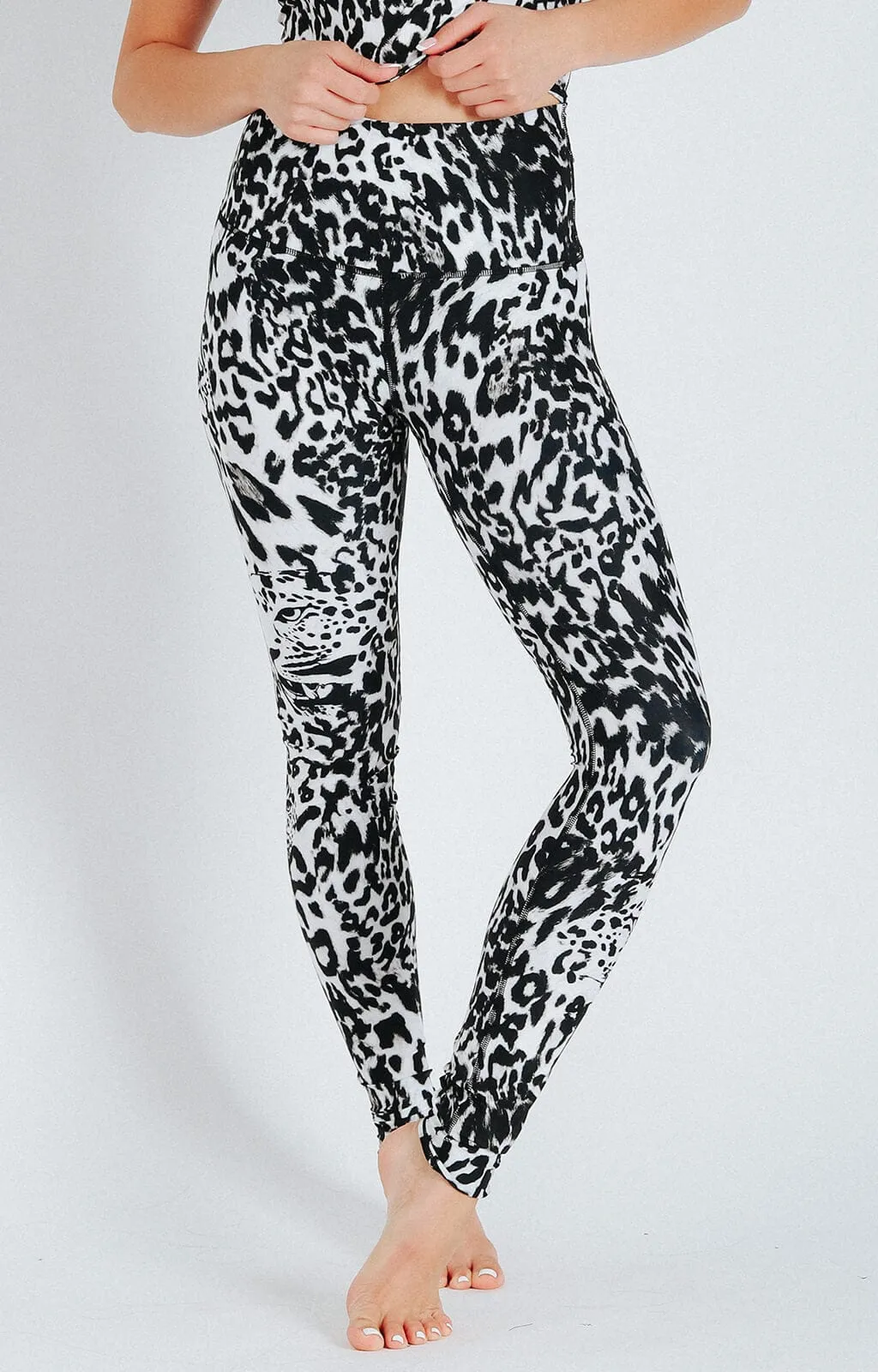 Ghost Leopard Printed Yoga Leggings