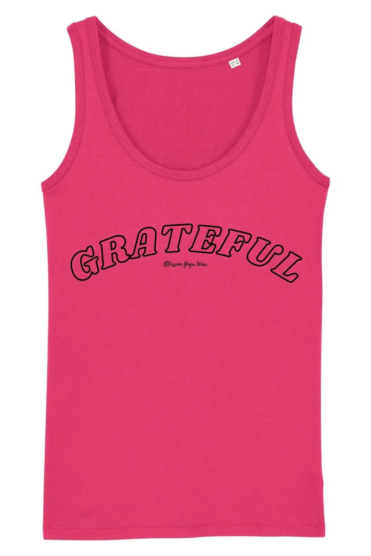 Grateful Yoga Vest Top Raspberry