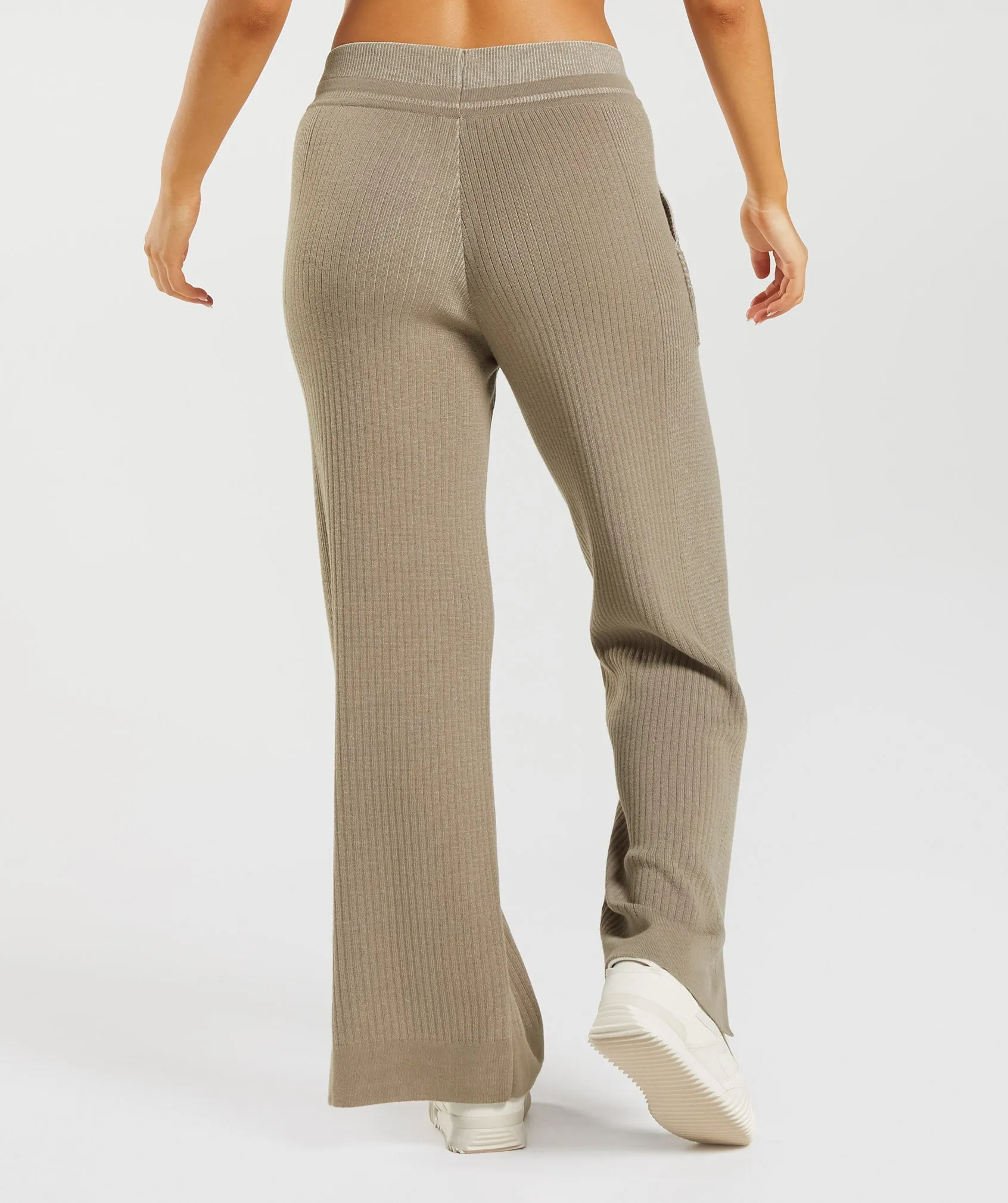 Gymshark Pause Knitwear Pants - Cement Brown/Pebble Grey