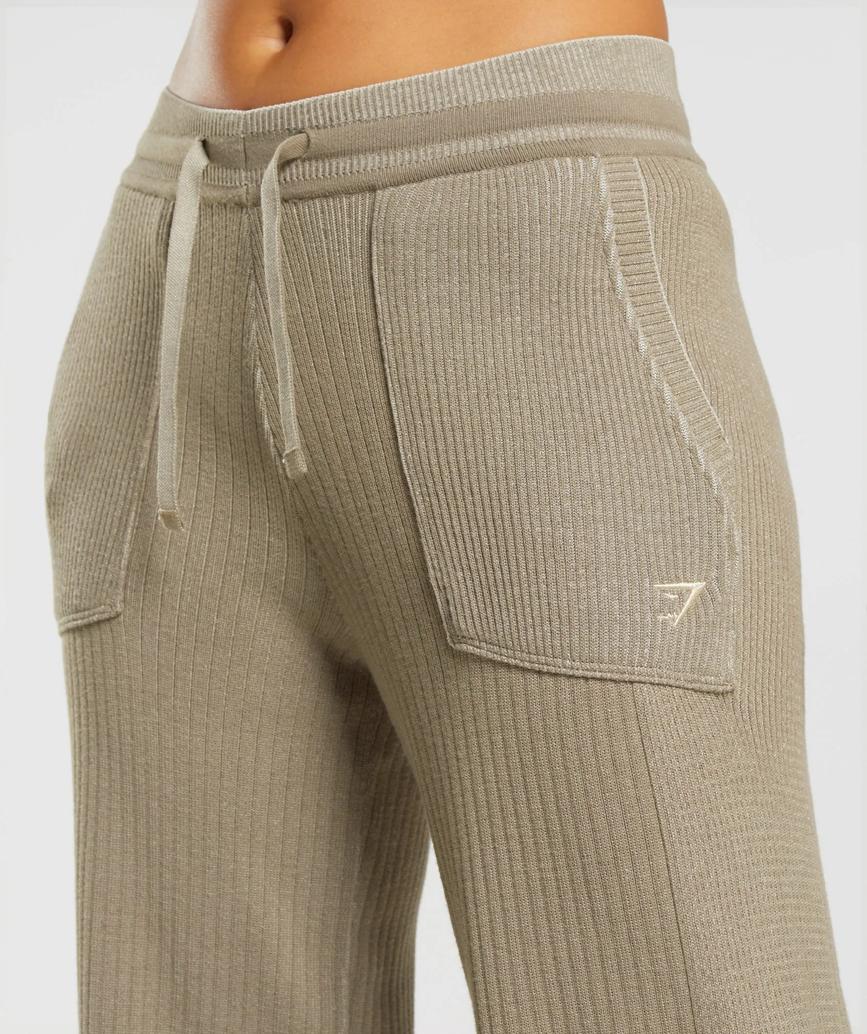 Gymshark Pause Knitwear Pants - Cement Brown/Pebble Grey