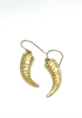 Heather Benjamin Gold Horn Earrings