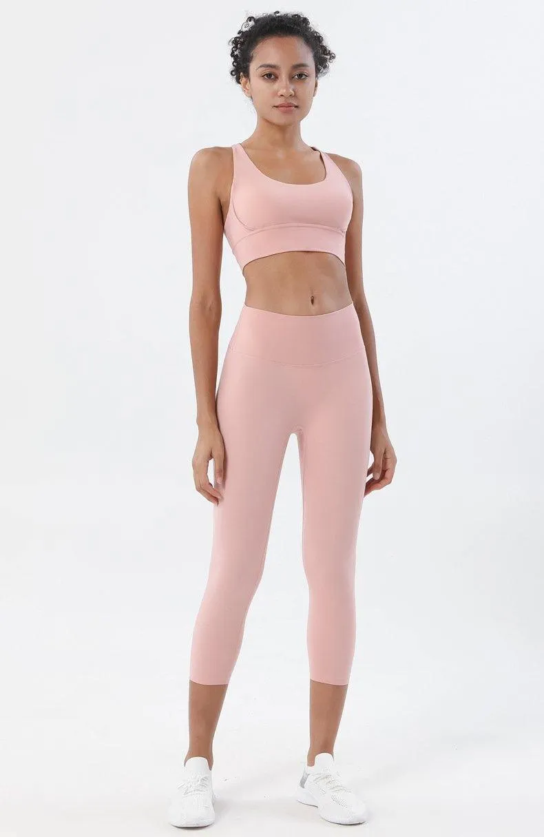 HIGH WAISTED NUDE 3/4 LEGGINGS