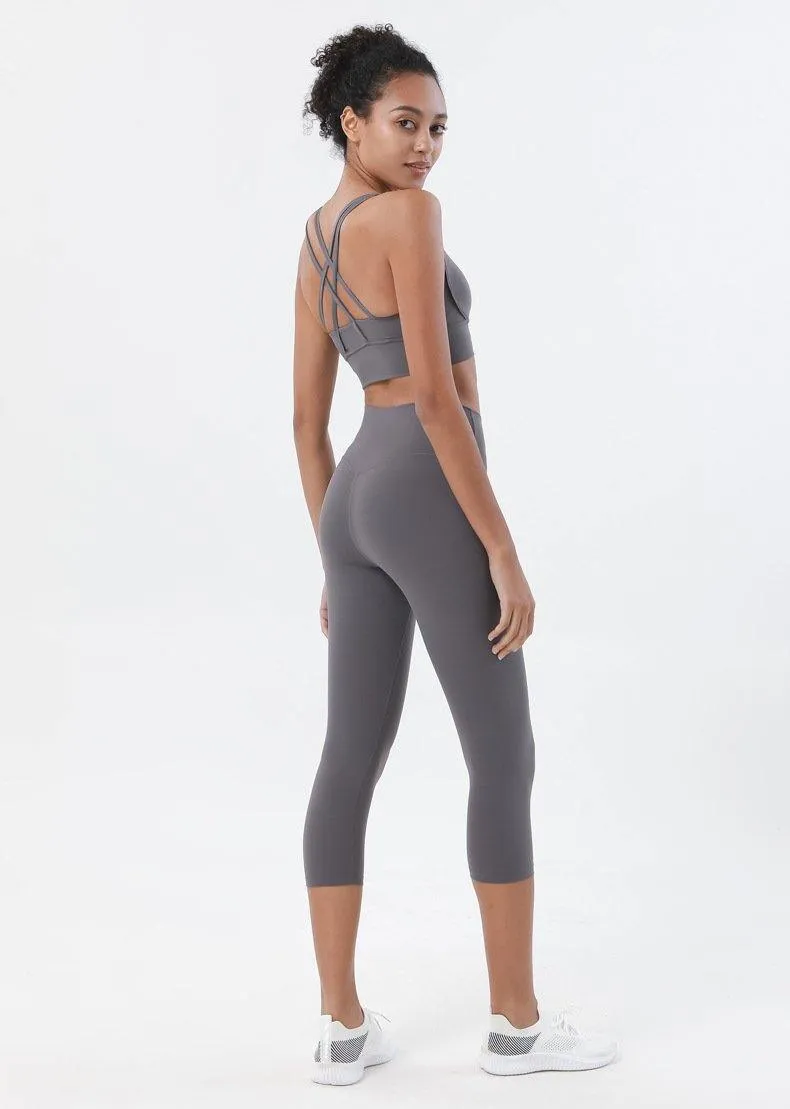 HIGH WAISTED NUDE 3/4 LEGGINGS