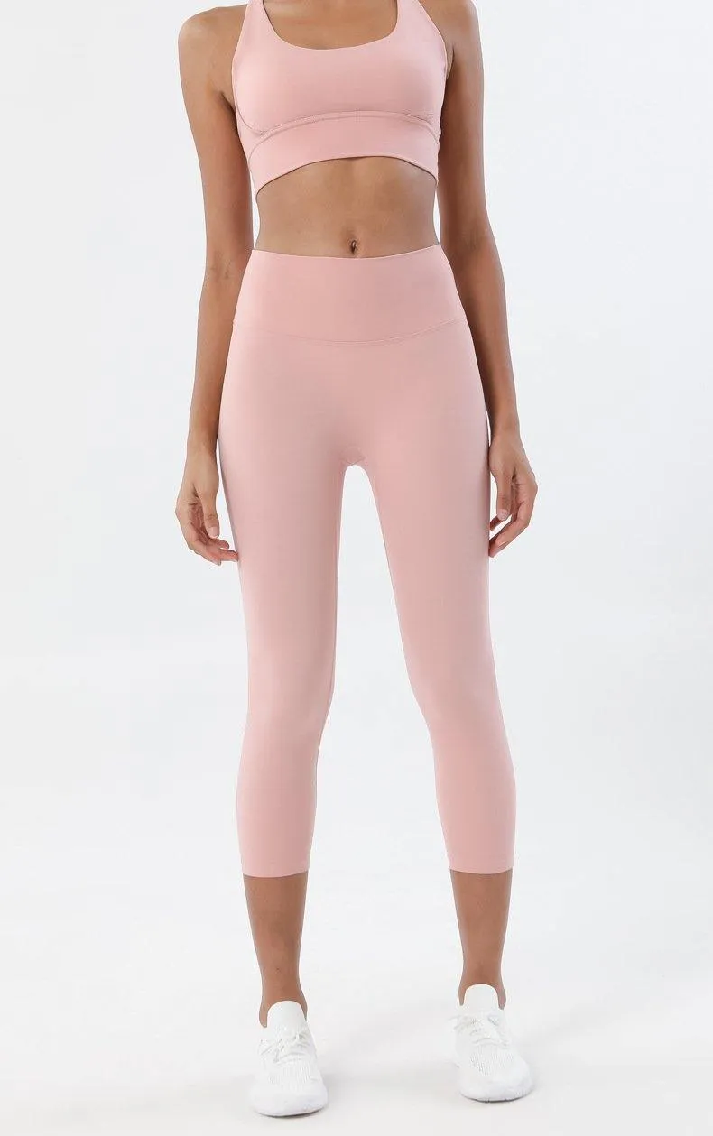 HIGH WAISTED NUDE 3/4 LEGGINGS