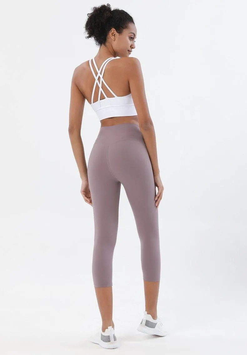 HIGH WAISTED NUDE 3/4 LEGGINGS