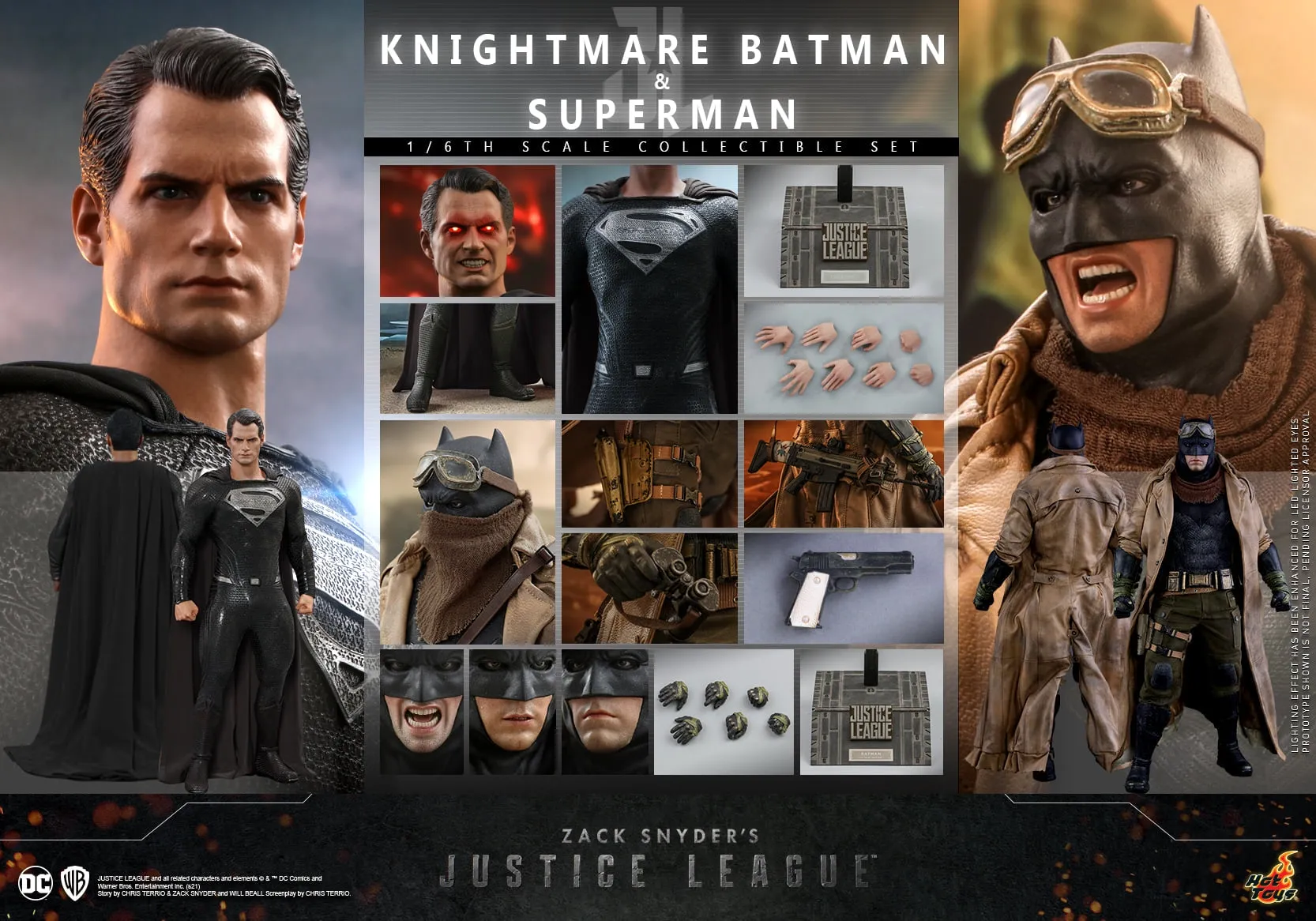 Hot Toys - TMS038 - Zack Snyder's Justice League - 1/6th scale Knightmare Batman and Superman Collectible Set