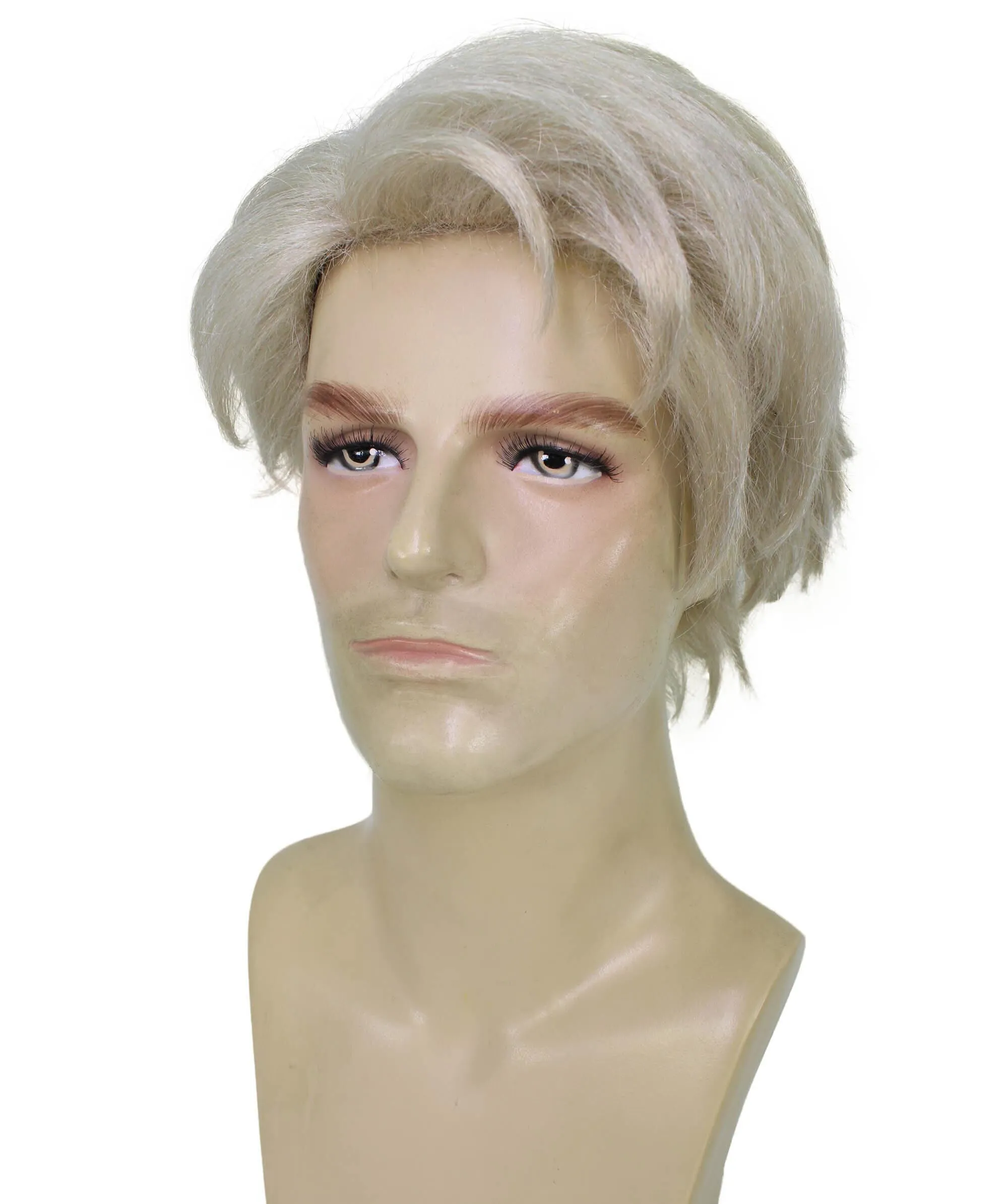 HPO Adult Men’s Biologist Movie Character Wig, Perfect for Halloween and Cosplay, Flame-retardant Synthetic Fiber | HPO