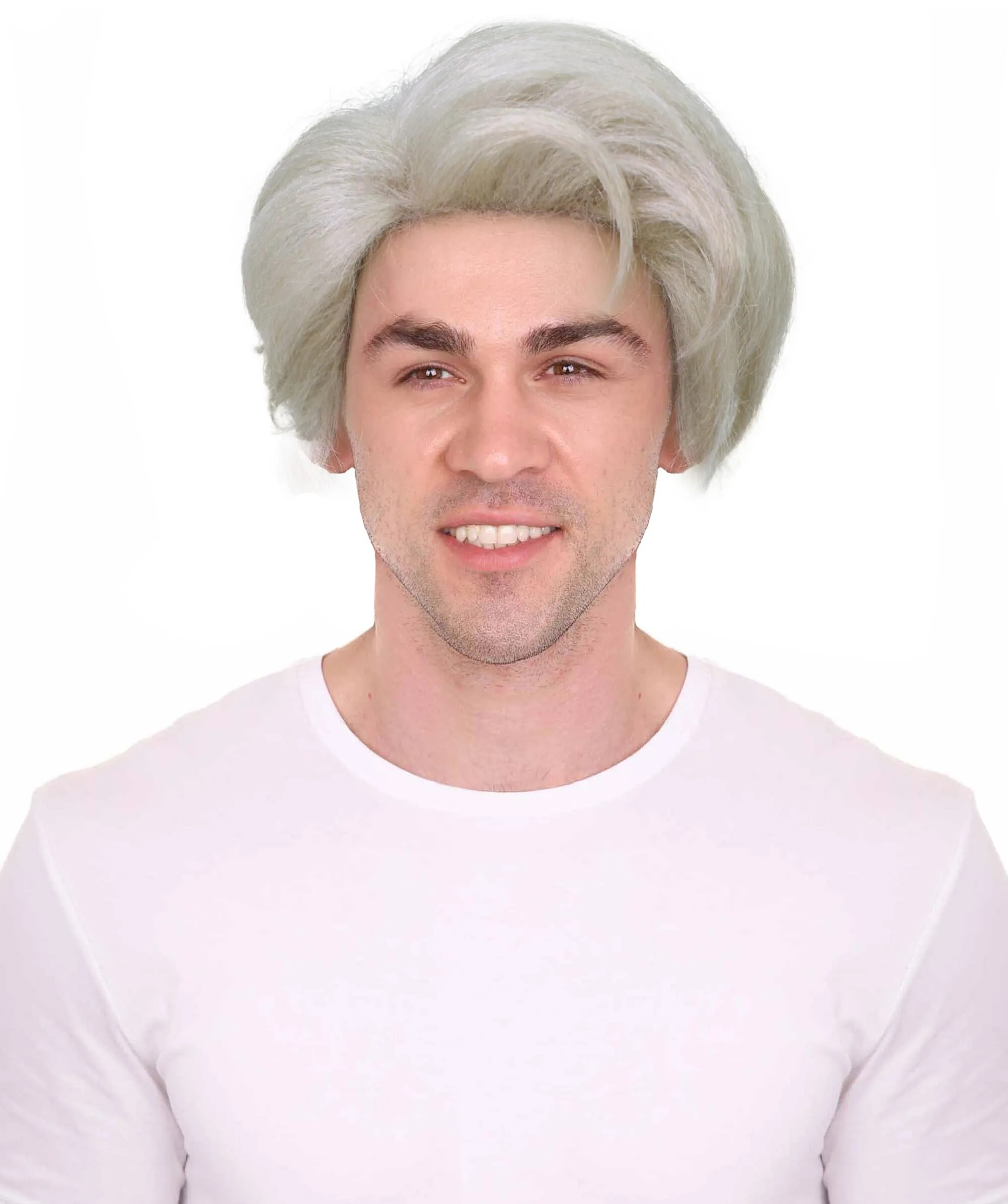 HPO Adult Men’s Biologist Movie Character Wig, Perfect for Halloween and Cosplay, Flame-retardant Synthetic Fiber | HPO