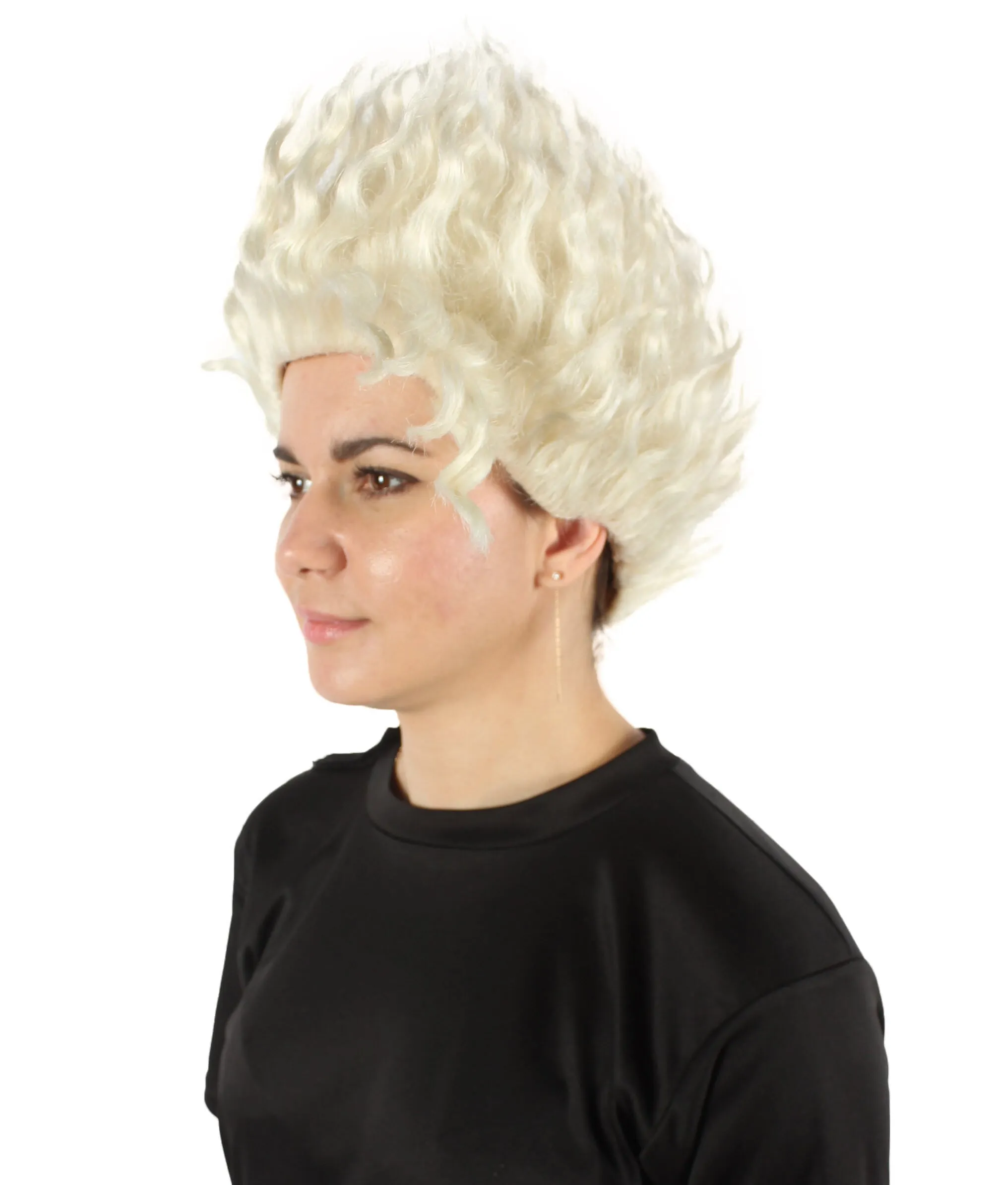 HPO Adult Women’s 3D-hair Strands Looking Blonde Spiky Wig | Flame-retardant 100% Synthetic Fiber Cosplay Wig