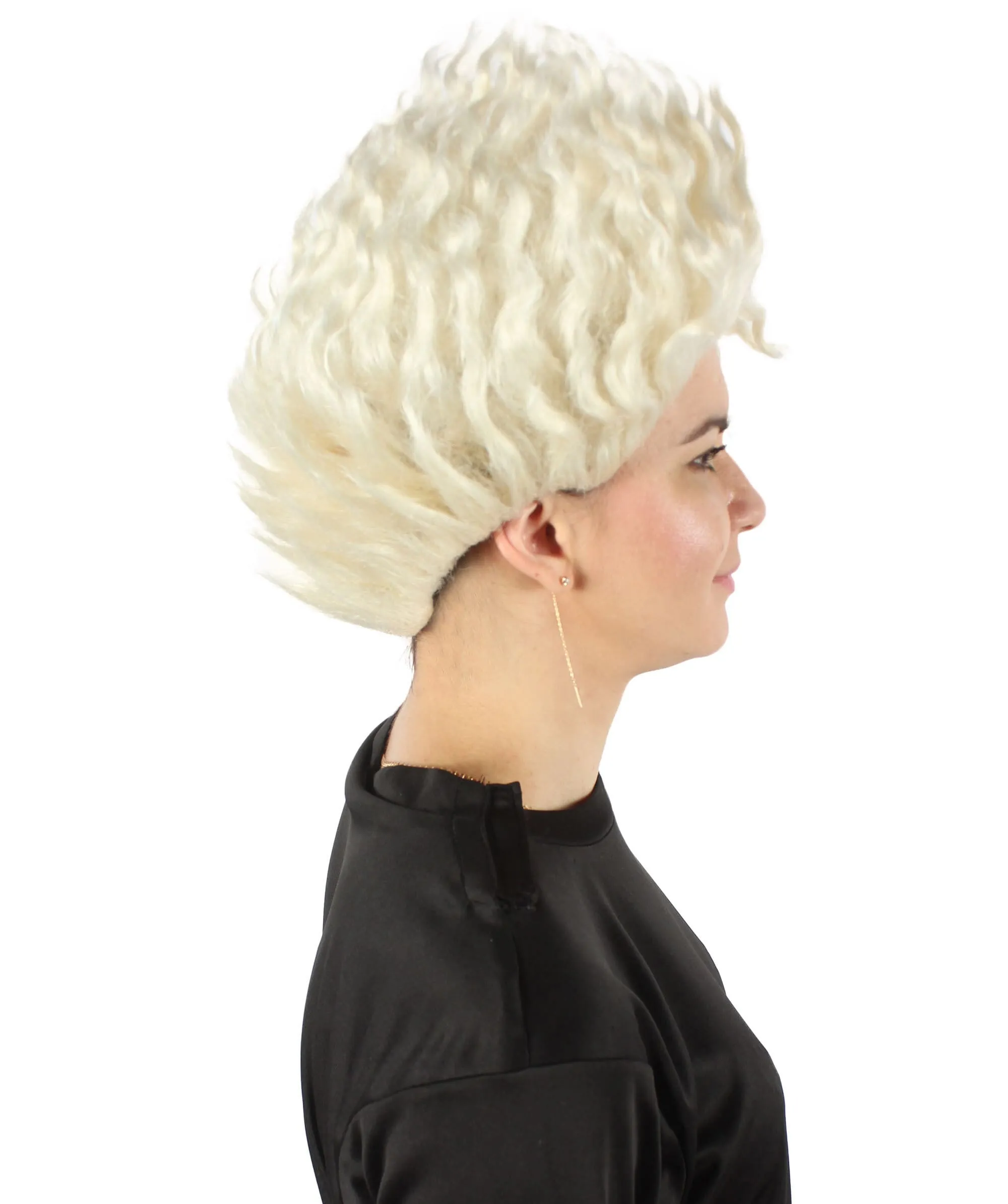 HPO Adult Women’s 3D-hair Strands Looking Blonde Spiky Wig | Flame-retardant 100% Synthetic Fiber Cosplay Wig