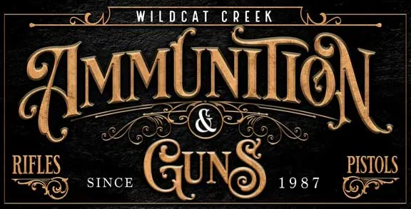 Hunting Decor Ammunition Wall Sign