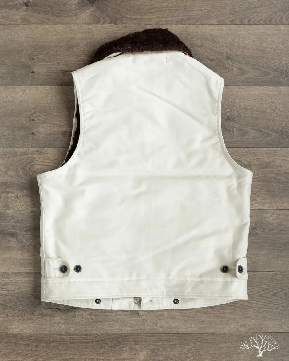 IHV-22-IVO - Alpaca Lined Whipcord N1 Deck Vest - Ivory