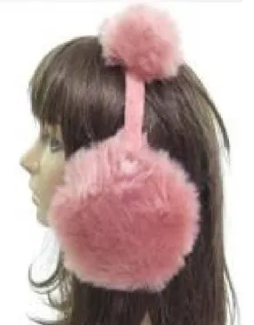 Instant Shipping! Solid Colored Bear Eared Faux Fur Ear Muffs