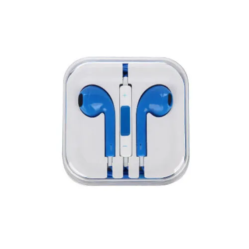 iPhone 5 Style Headphones for iPhone iPad iPod Tablet Laptop Blue