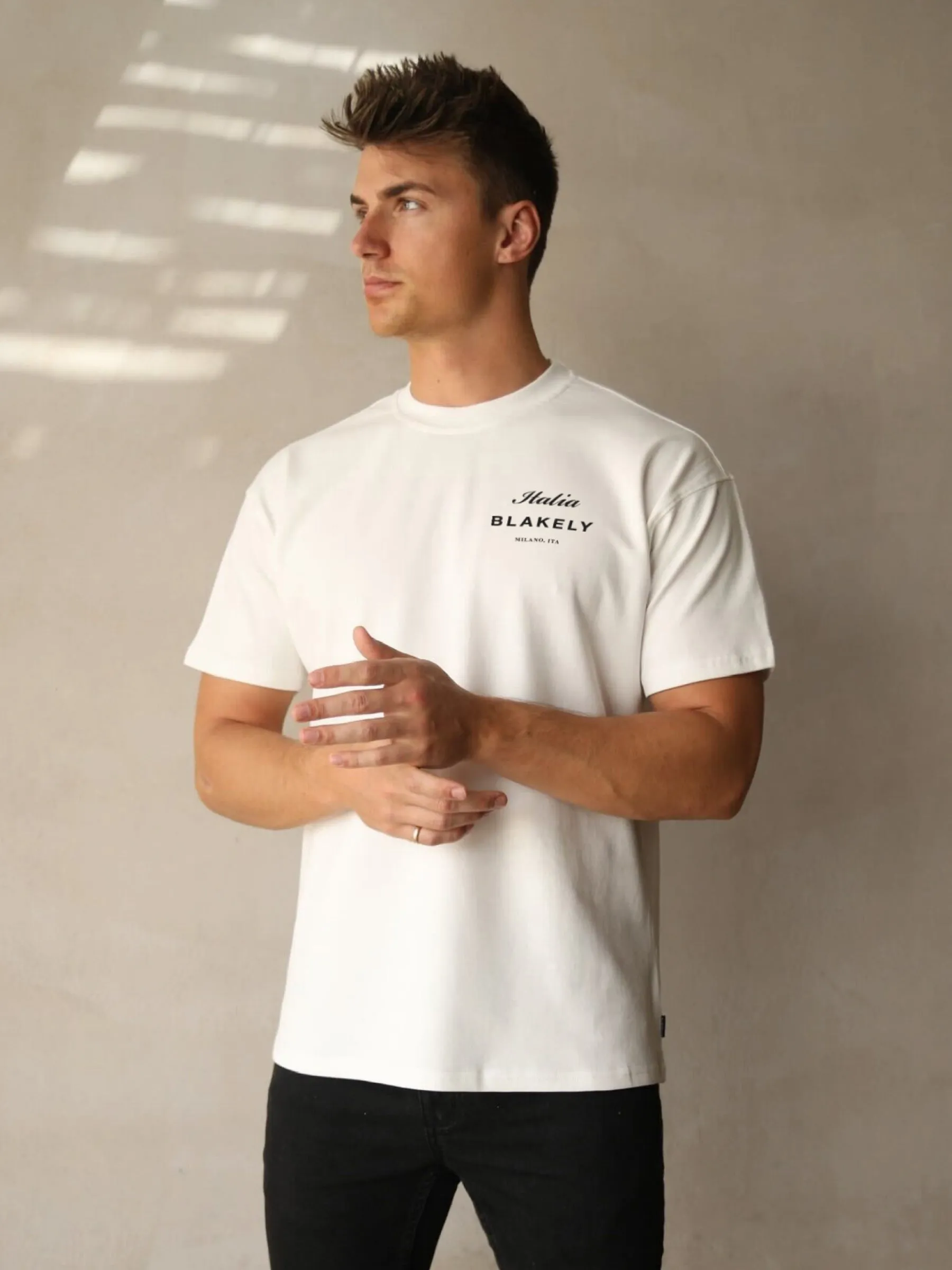 Italia Relaxed T-Shirt - Flat White