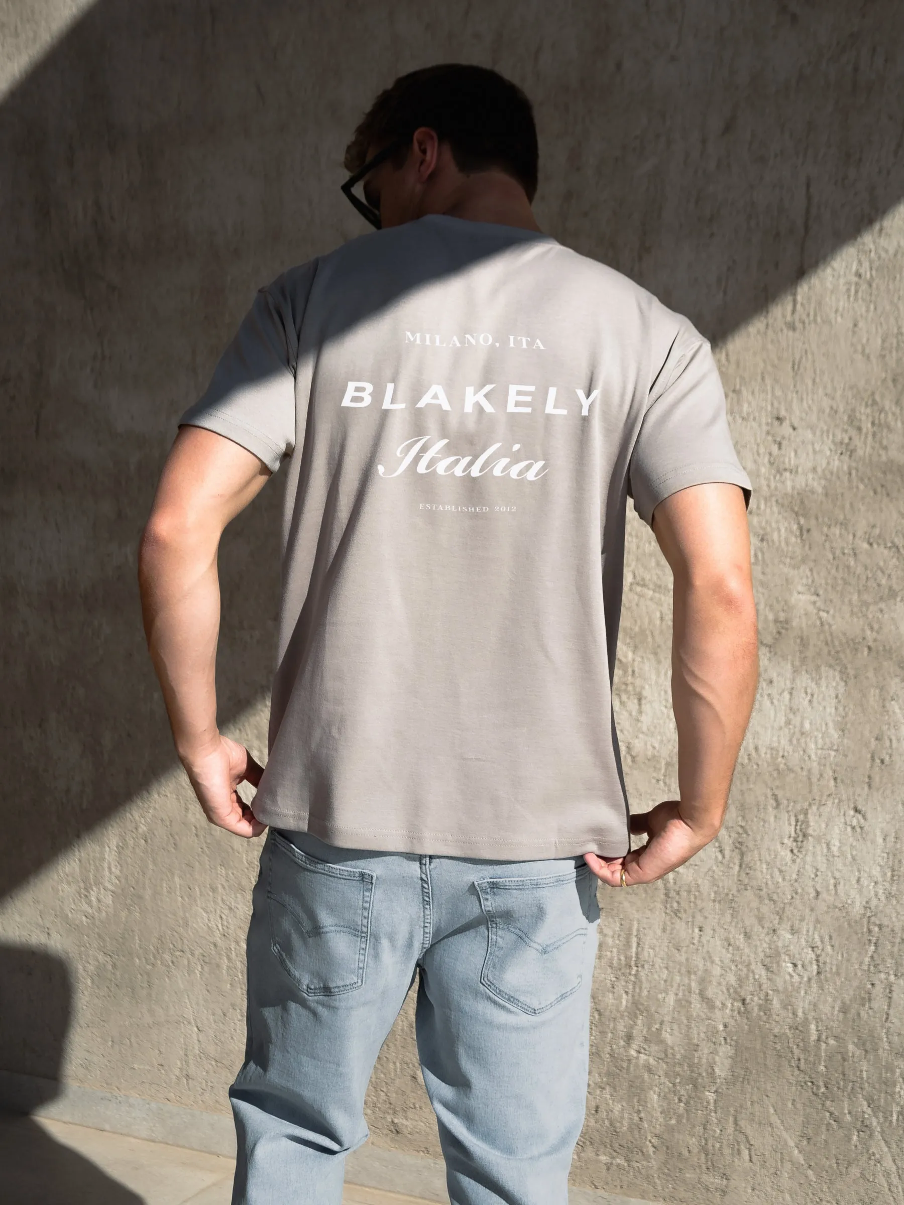 Italia Relaxed T-Shirt - Stone Grey