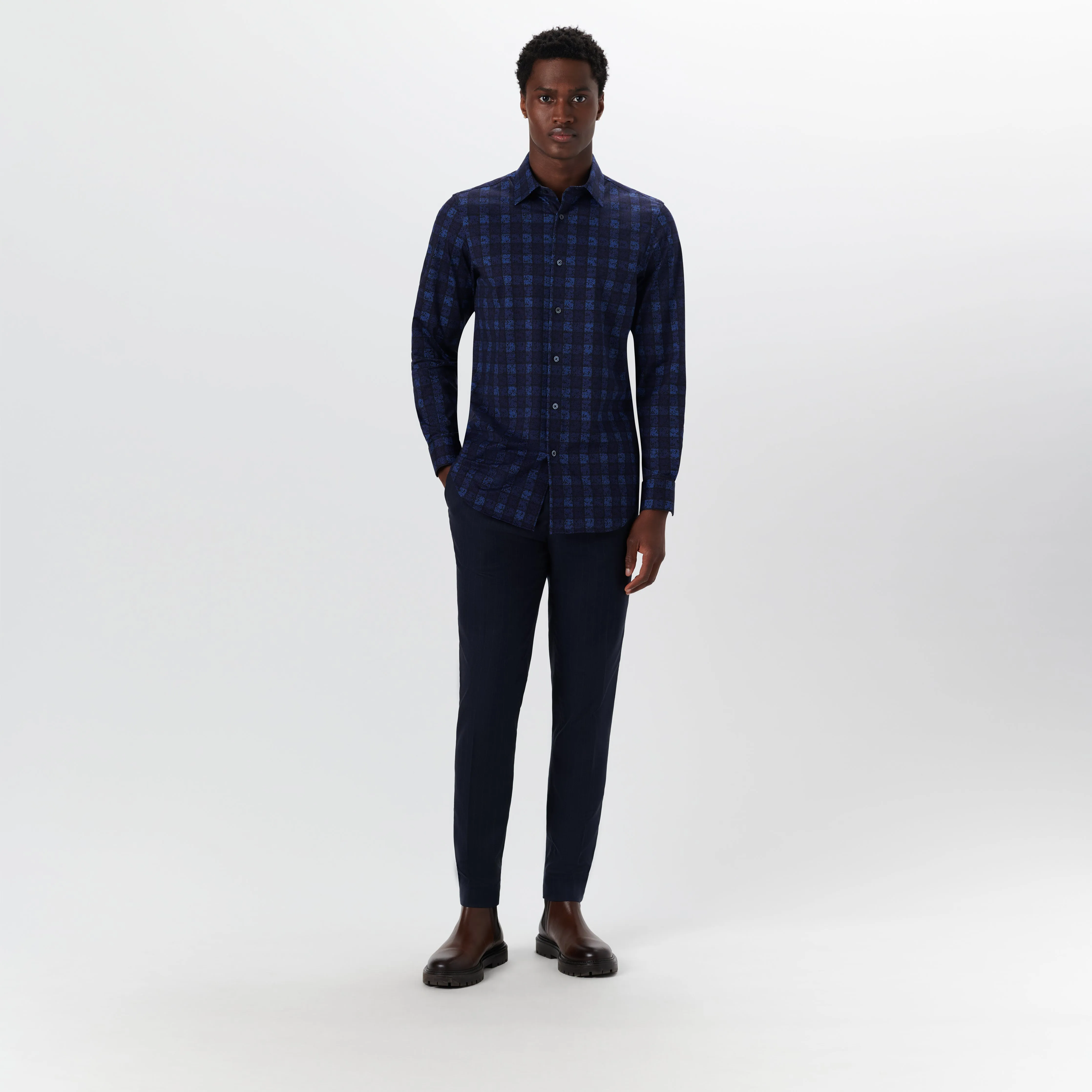 JAMES Floral Check OoohCotton Shirt