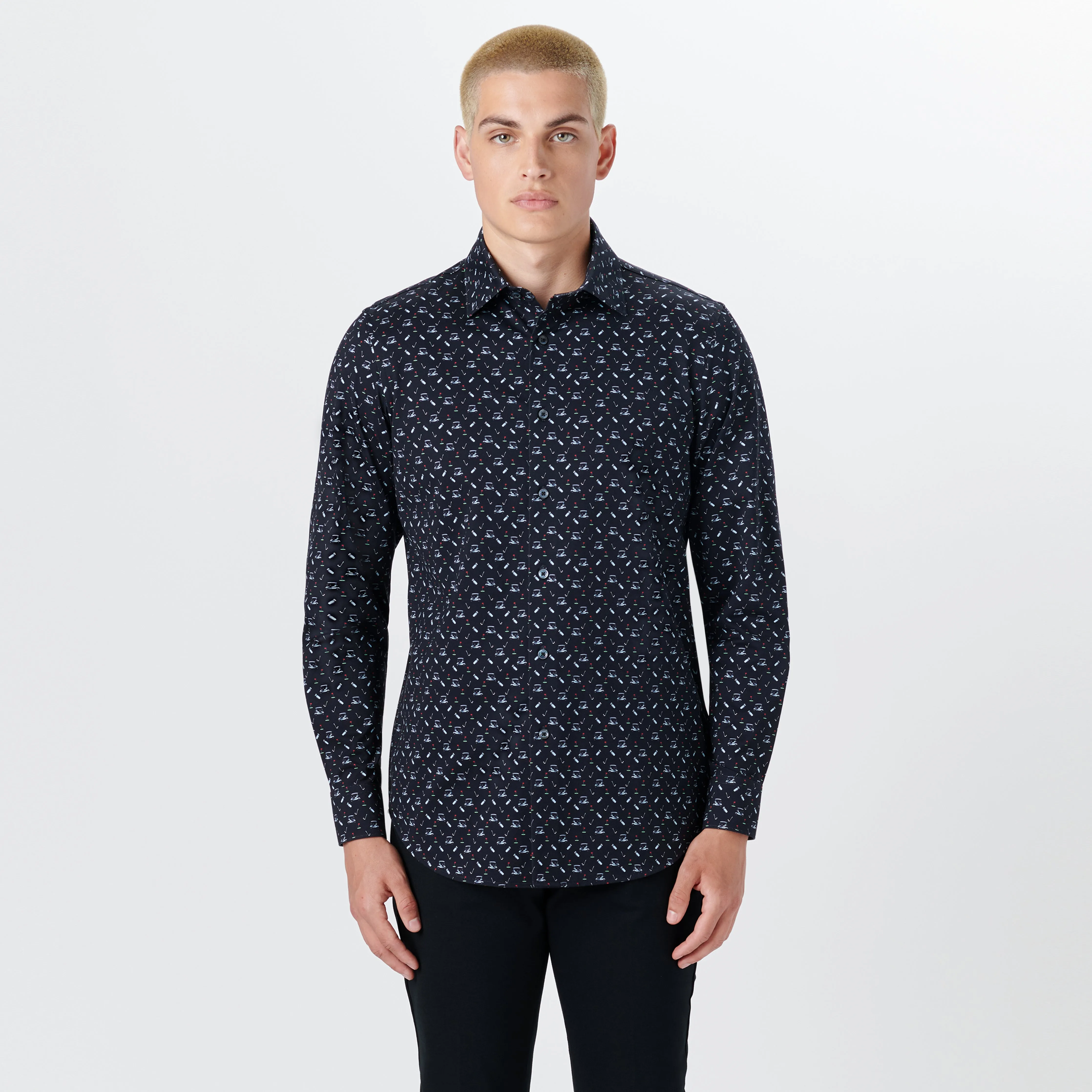 JAMES Golf Print OoohCotton Twill Shirt