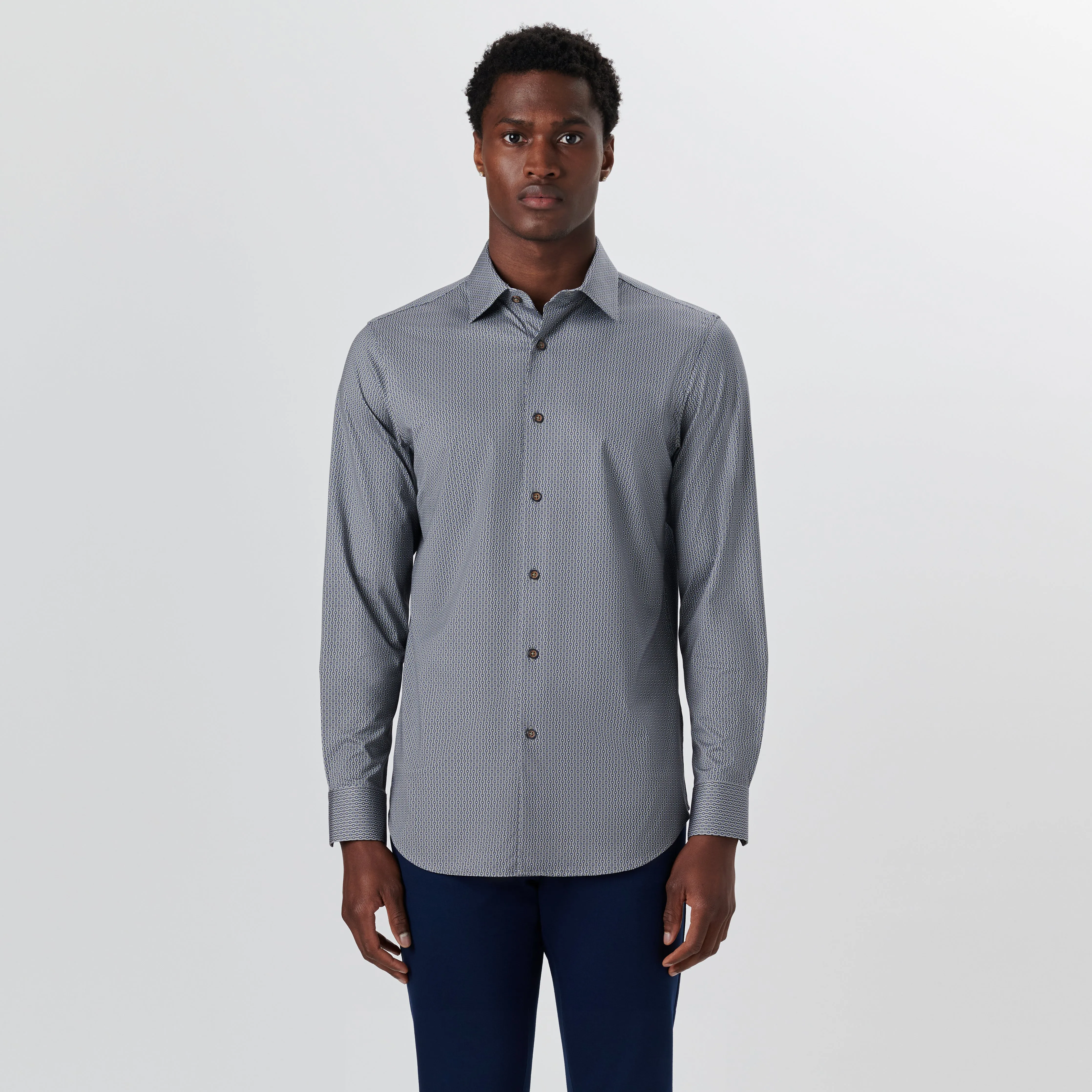 JAMES Pin Check and Stripe OoohCotton Shirt