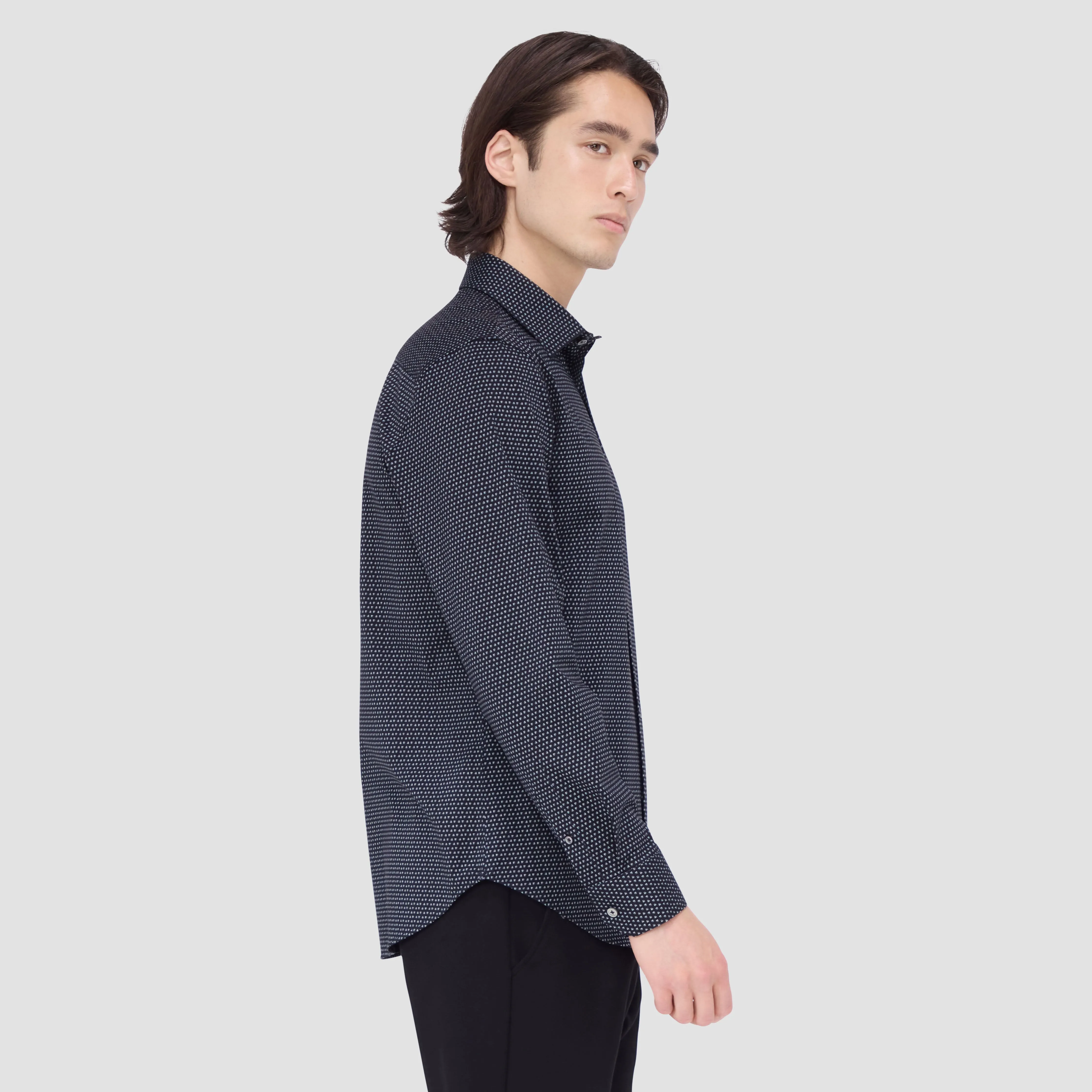 Jimmy Double Sided Micro Geometric/Solid OoohCotton Shirt