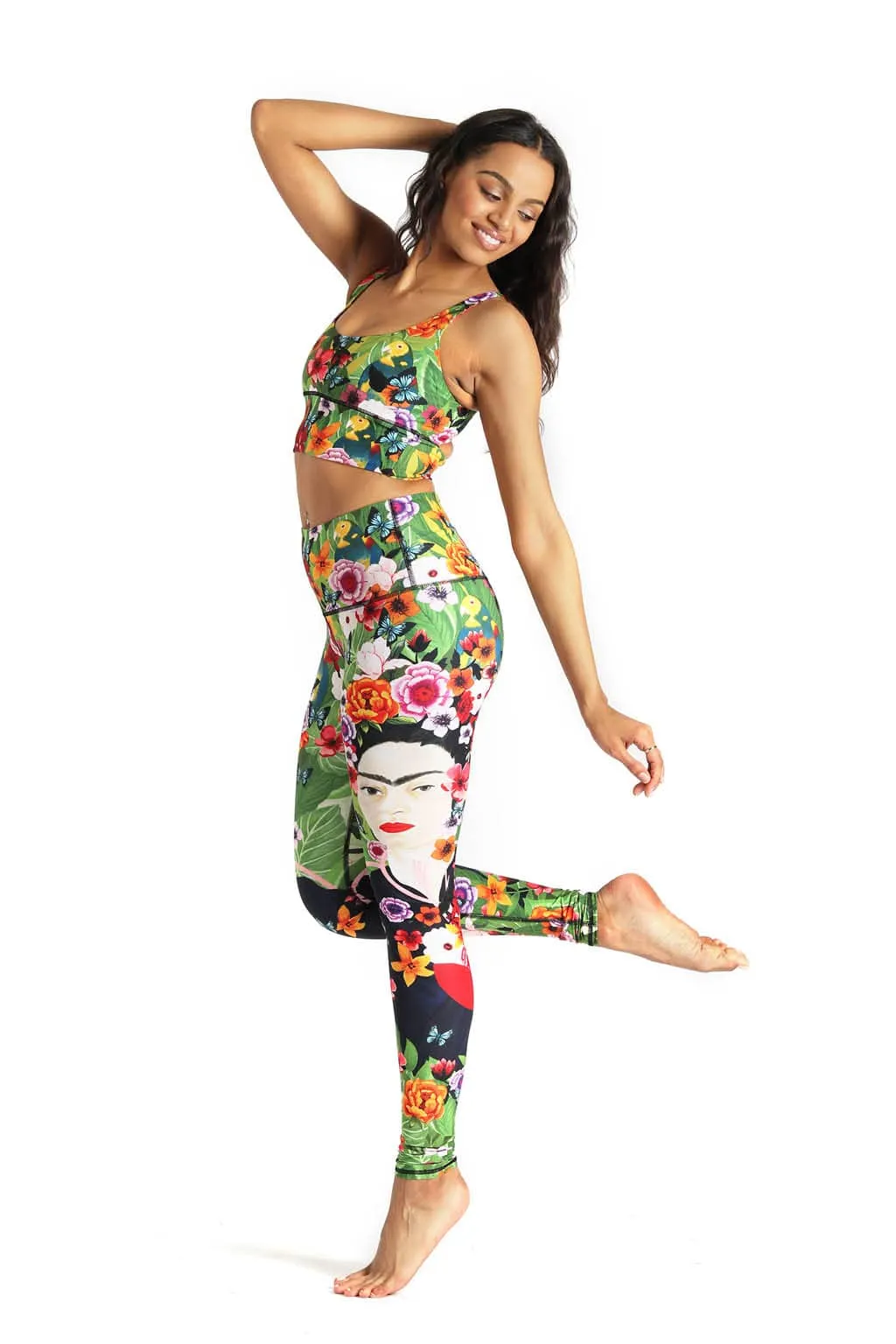 Kahlo Printed Yoga Leggings