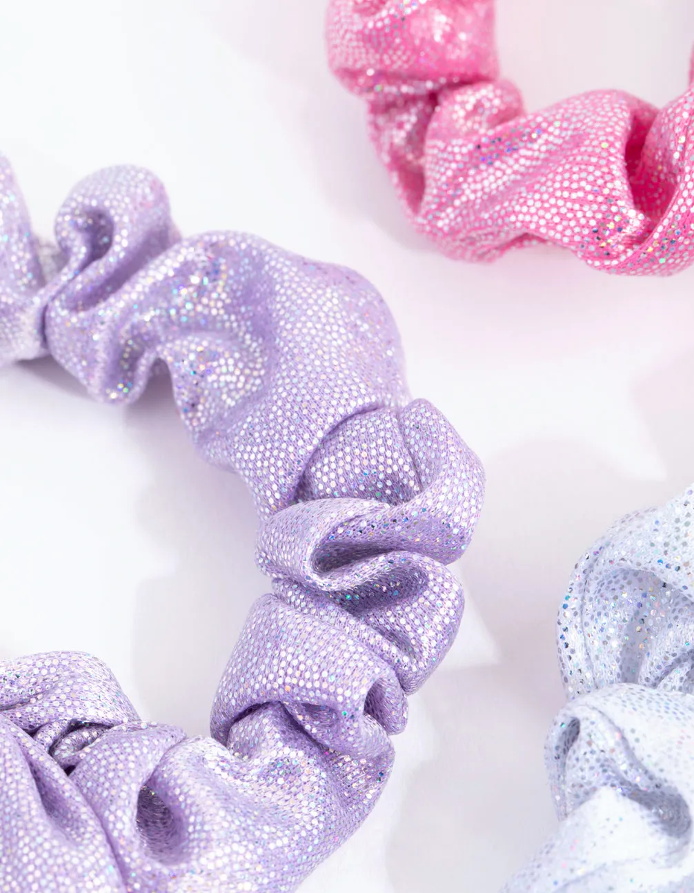 Kids Holographic Bunny Scrunchie Pack