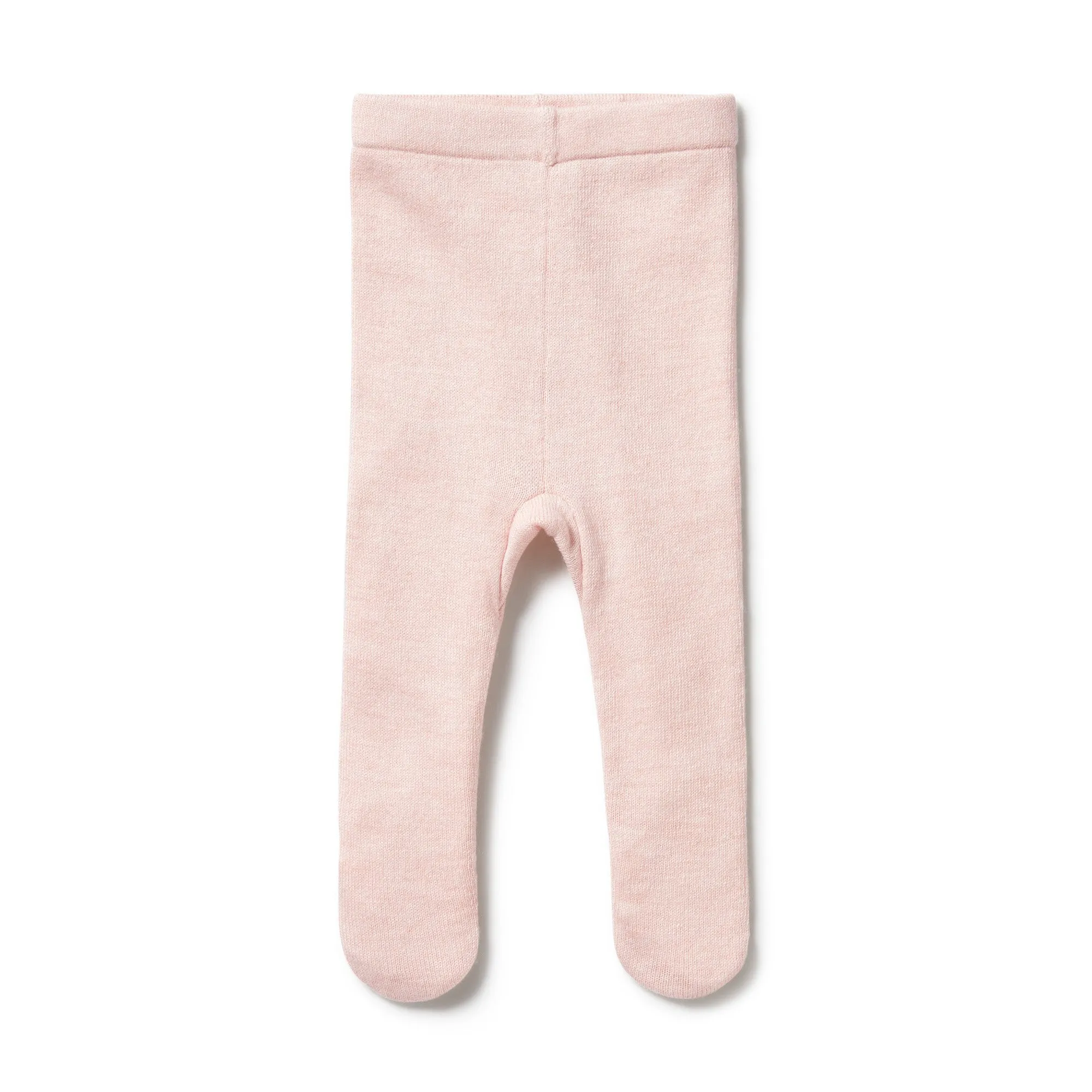 Knitted Legging with Feet | Pink