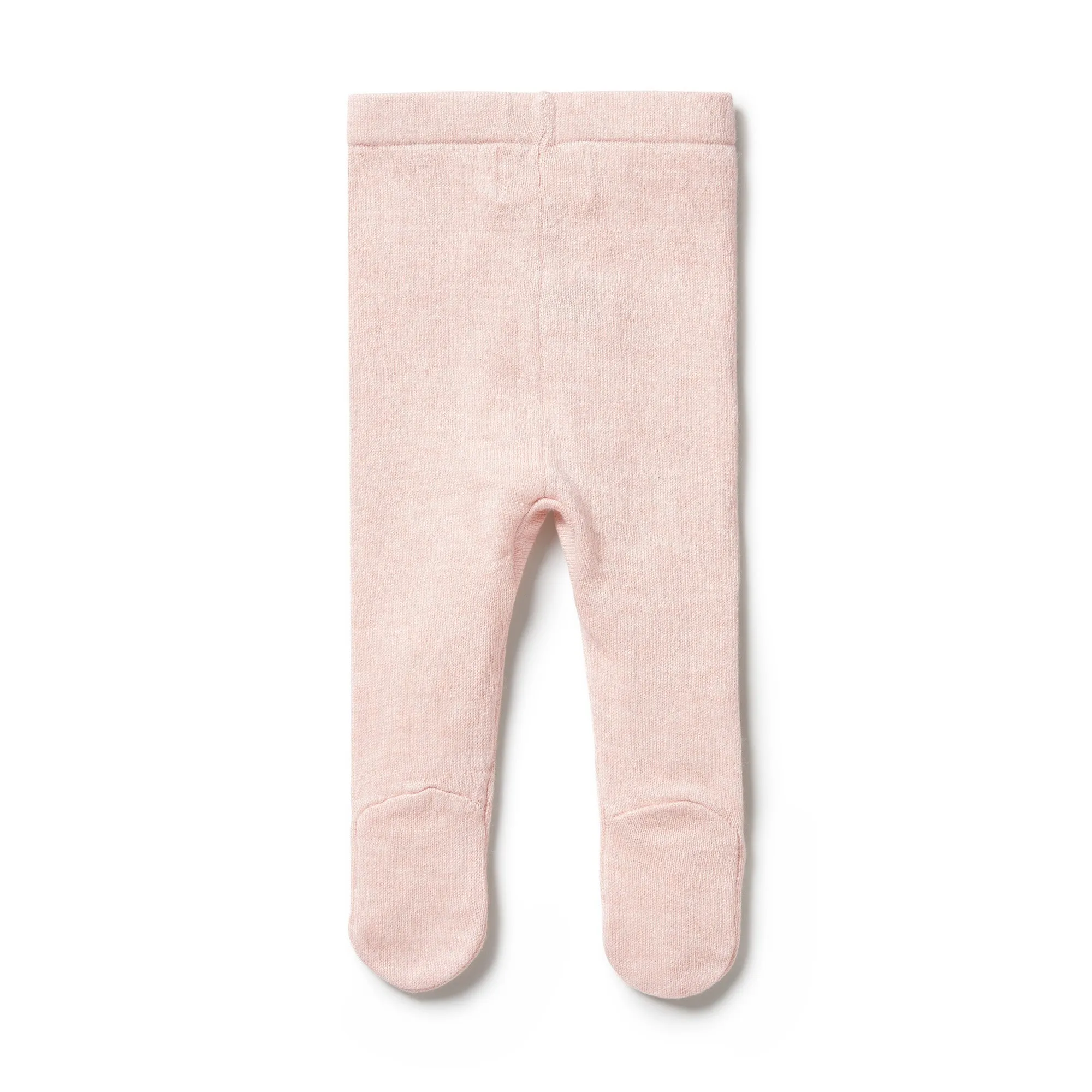 Knitted Legging with Feet | Pink