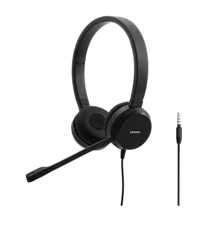 Lenovo Pro Wired Stereo Voip Headset - Headset - On-Ear - Wired - Black