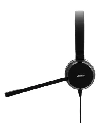 Lenovo Pro Wired Stereo Voip Headset - Headset - On-Ear - Wired - Black