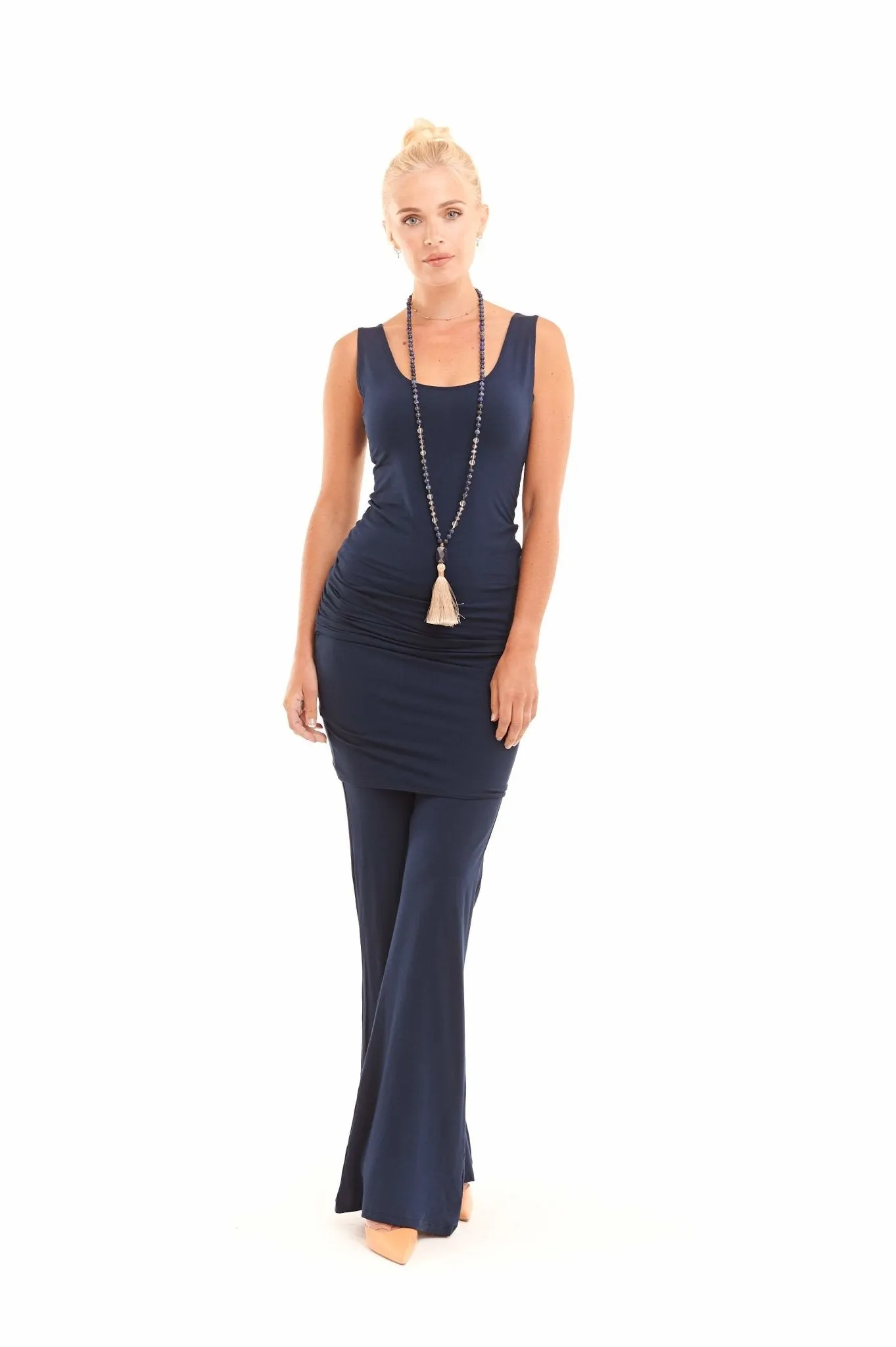 LONG VEST DRESS NAVY