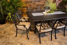 LYNNWOOD 11 PIECE DINING SET - 60" x 84" Weave Dining Table and 10 Chairs