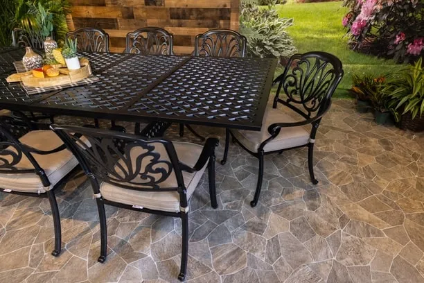 LYNNWOOD 11 PIECE DINING SET - 60" x 84" Weave Dining Table and 10 Chairs