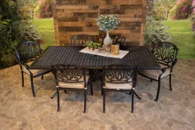 LYNNWOOD 7 PIECE DINING SET - 46" x 86" Weave Dining Table and 6 Chairs