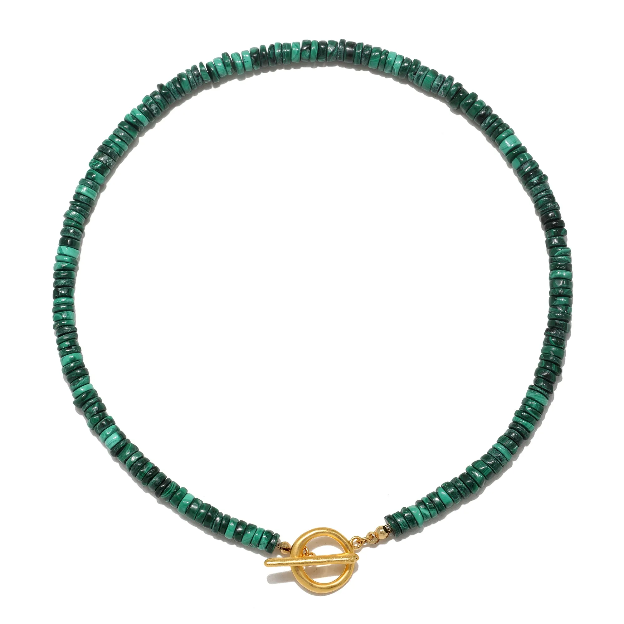 Malachite Beaded Choker Necklace