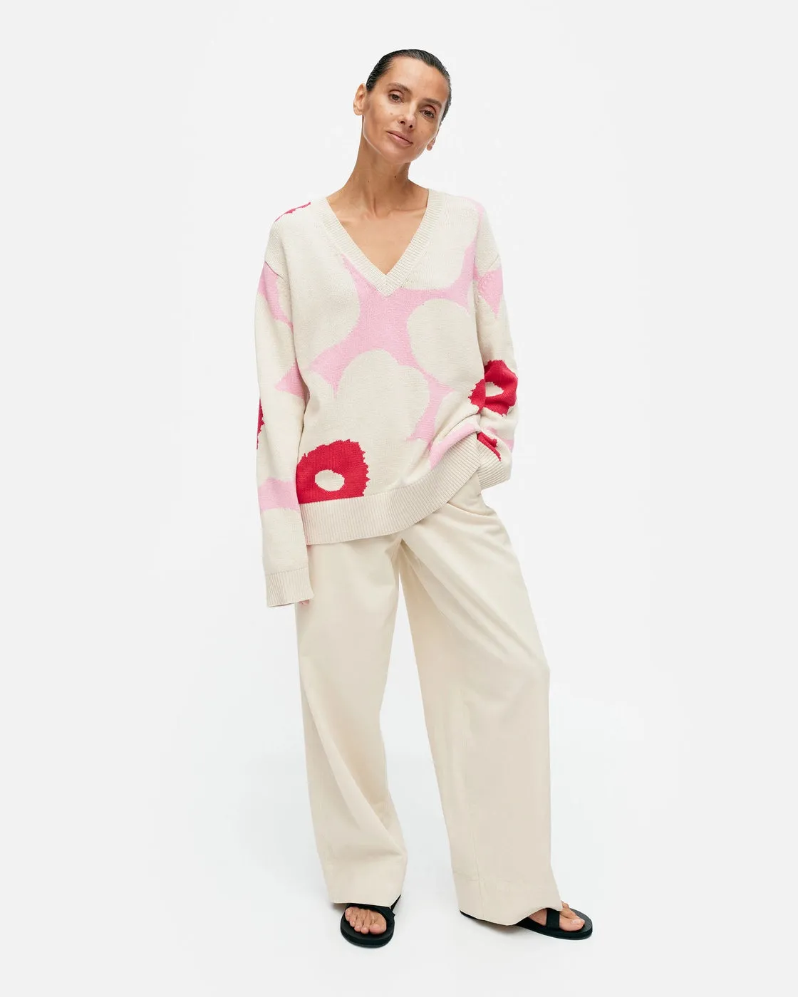 Marimekko Paiva Unikko Knitted Cotton Sweater