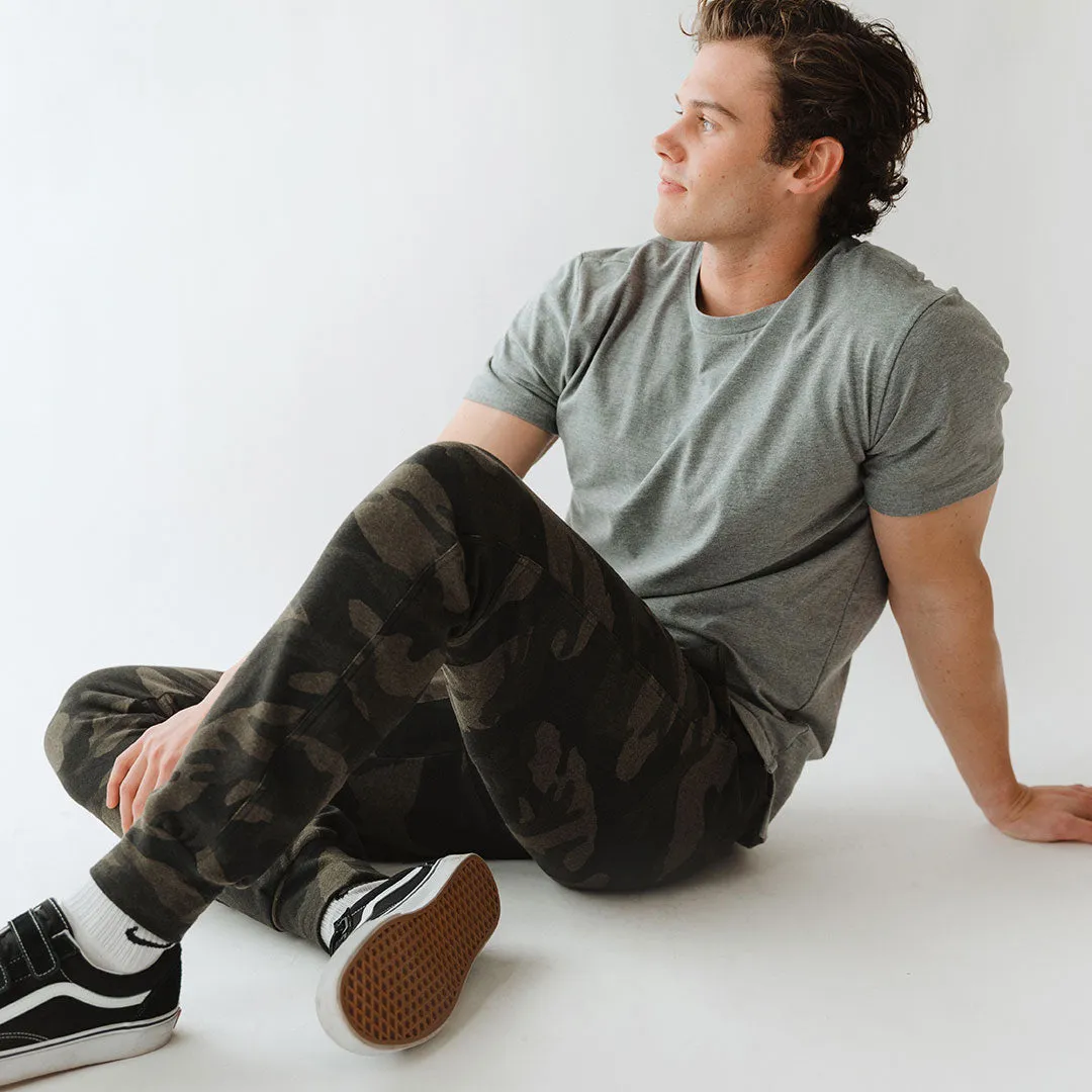 Men's At Ease Joggers, Green Camo