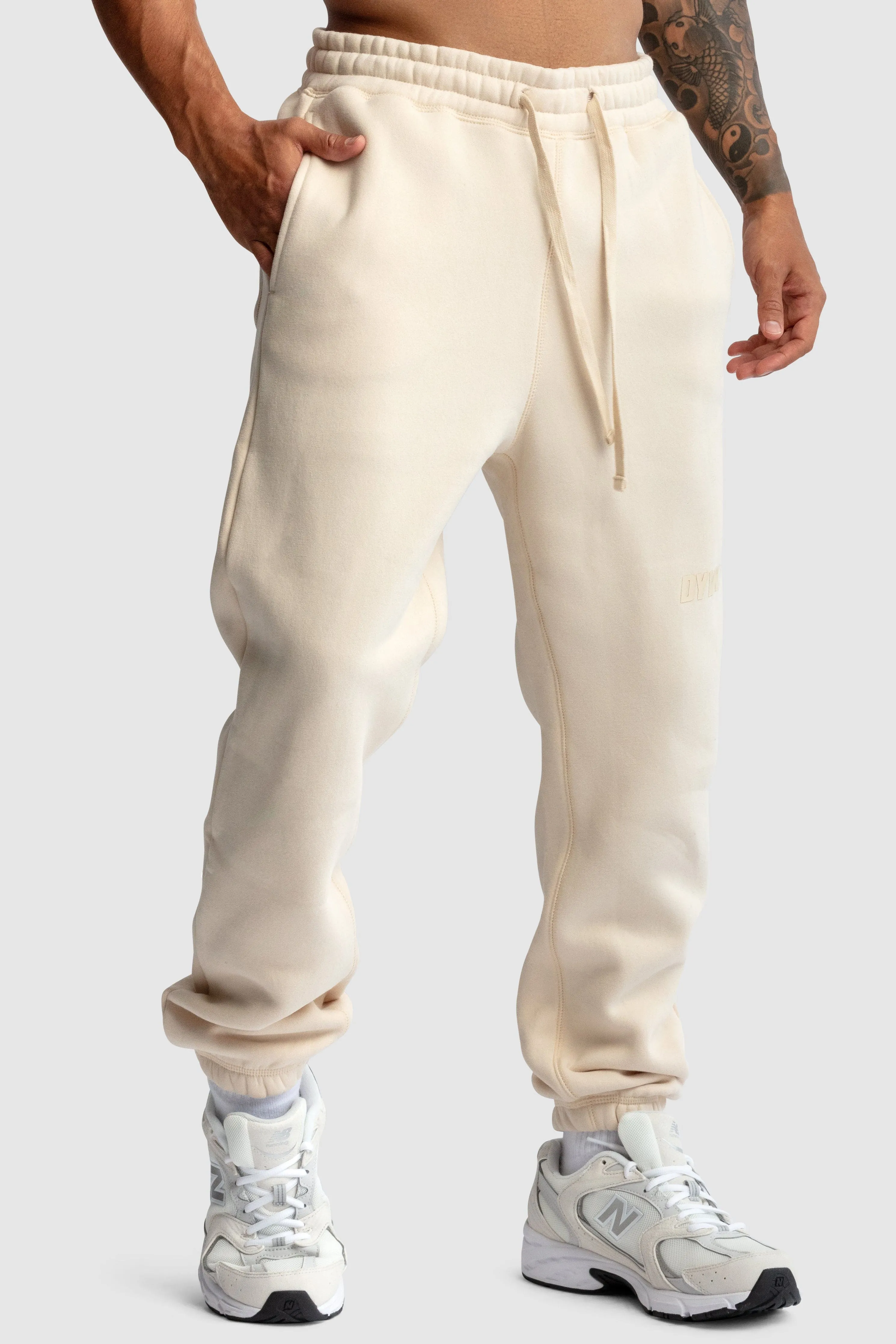 Men's DYVN Relaxed Fit Sweats - Cream