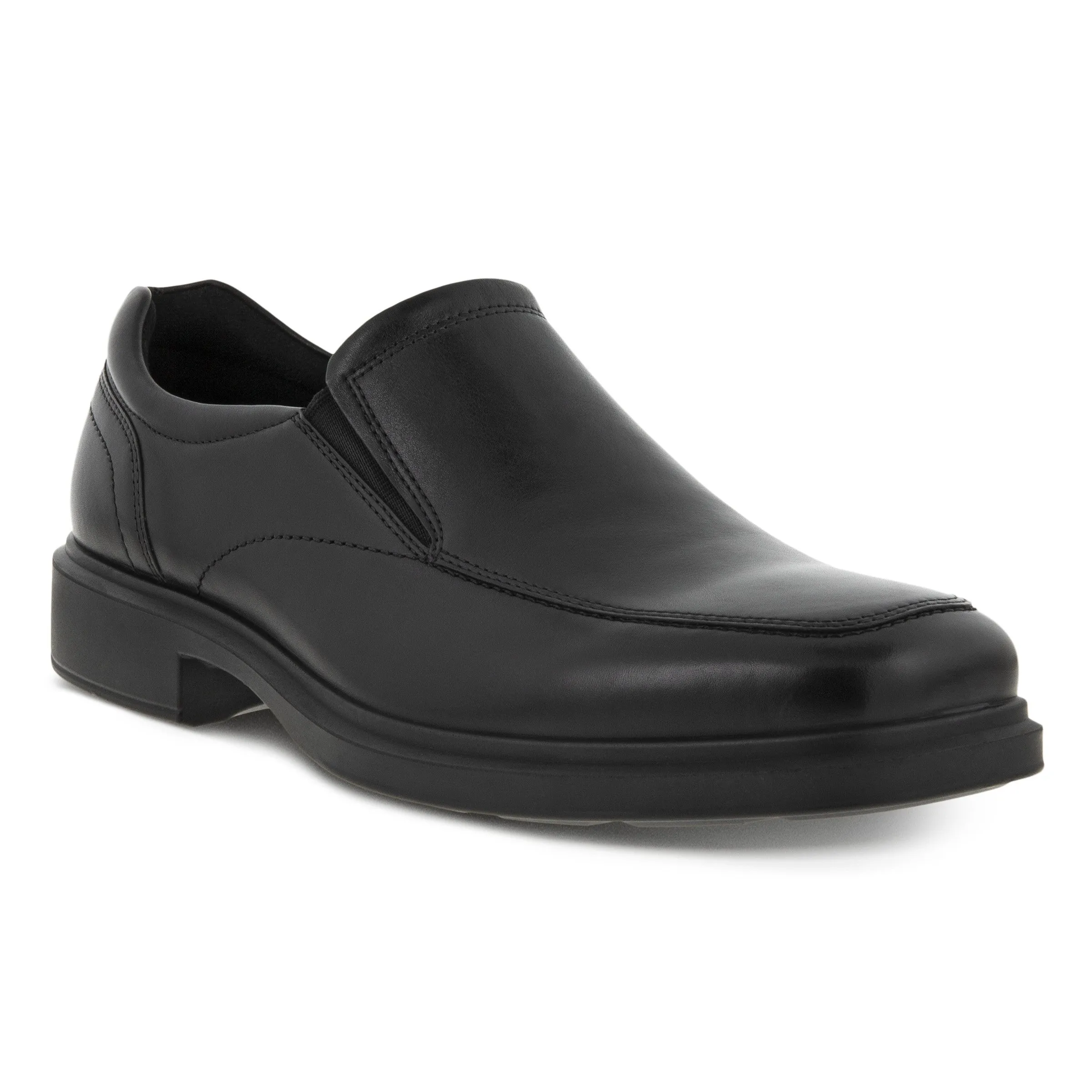 Men's Ecco Helsinki 2.0 Apron Toe Slip-On Color: Black